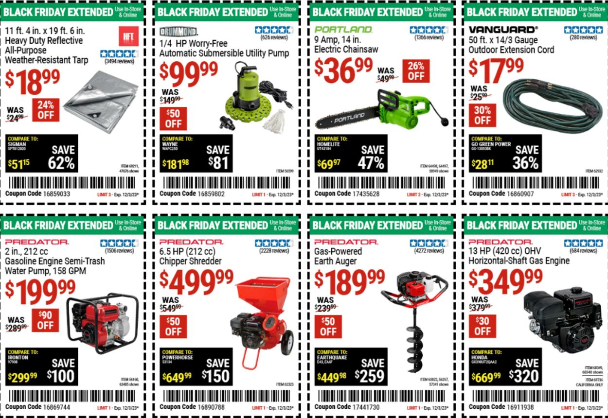 Catalogue Harbor Freight from 11/24/2023