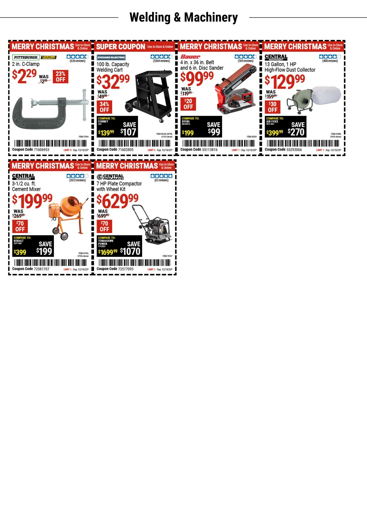 Catalogue Harbor Freight from 12/05/2023