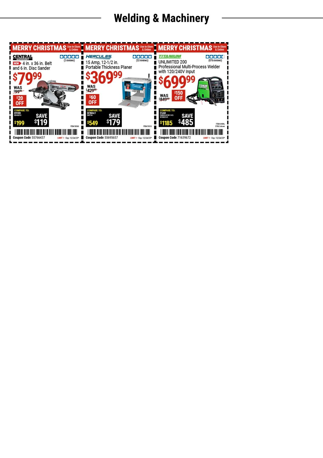 Catalogue Harbor Freight from 12/11/2023