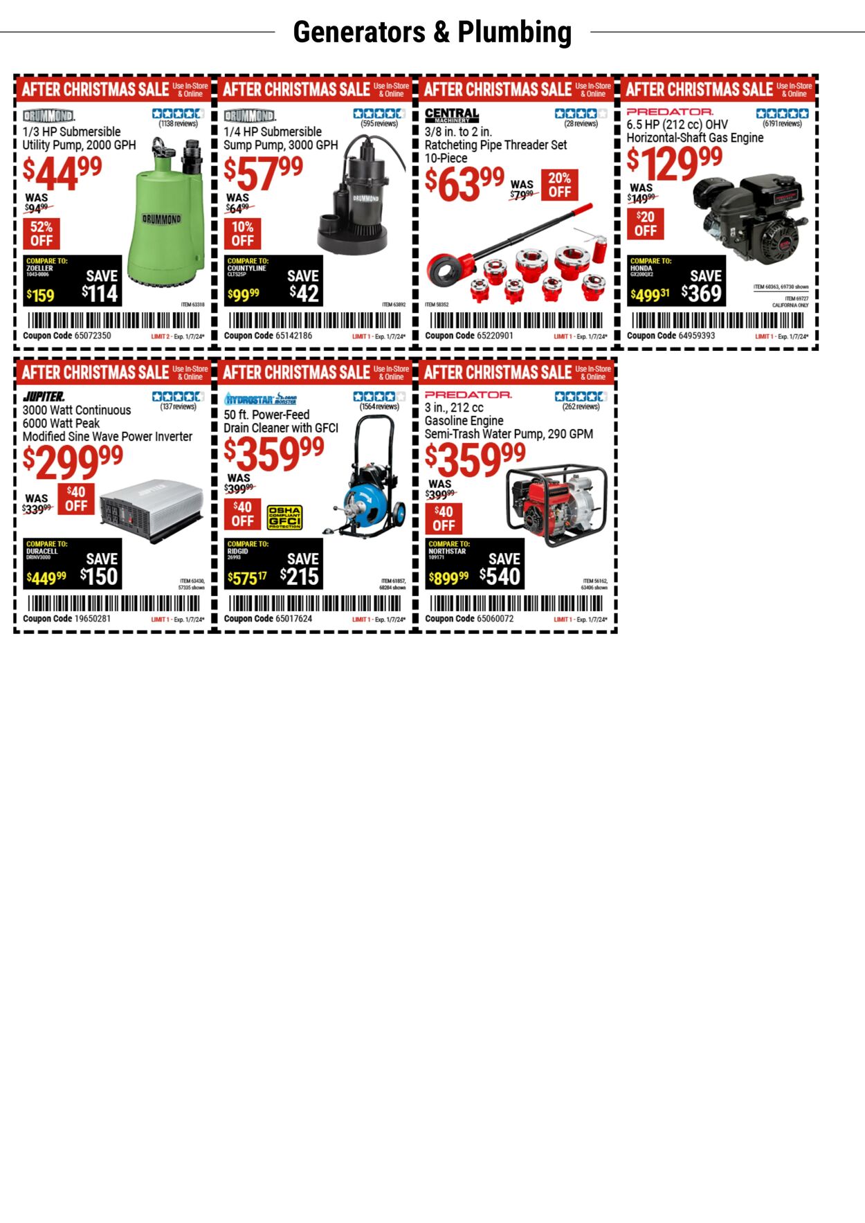 Catalogue Harbor Freight from 01/01/2024