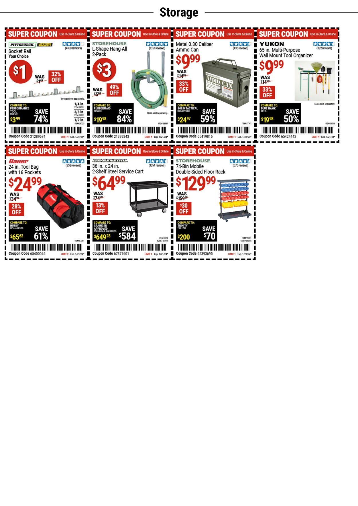 Catalogue Harbor Freight from 01/08/2024