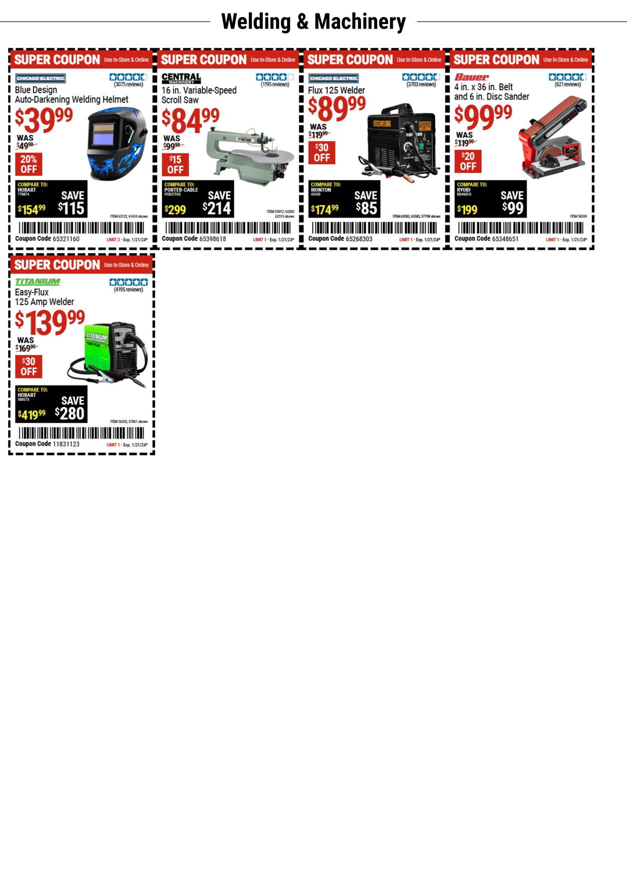 Catalogue Harbor Freight from 01/08/2024