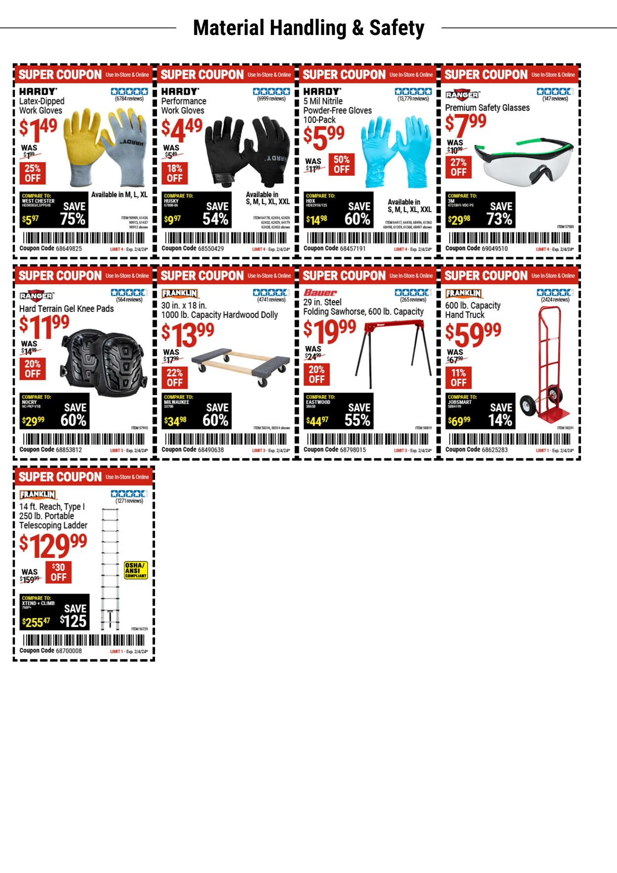 Catalogue Harbor Freight from 01/22/2024