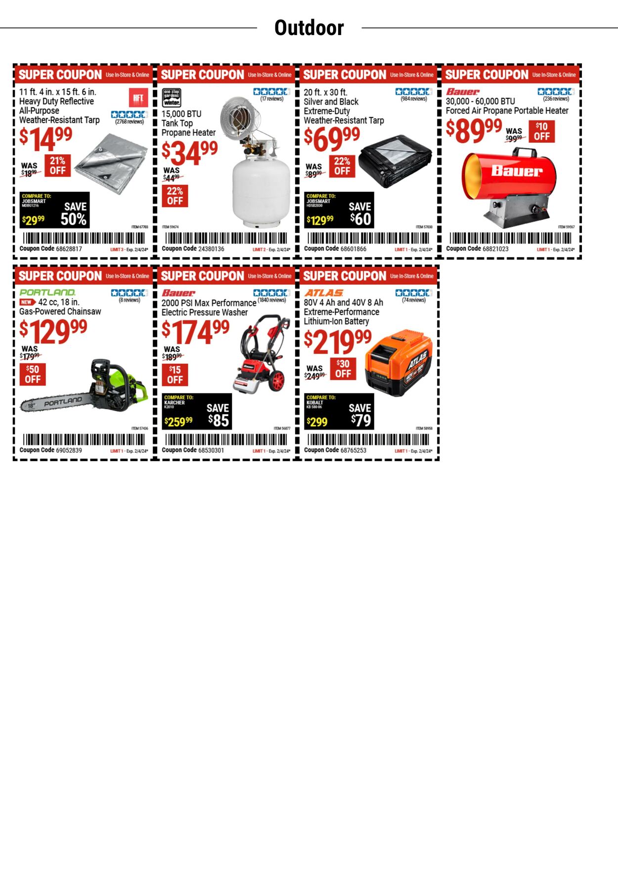 Catalogue Harbor Freight from 01/22/2024