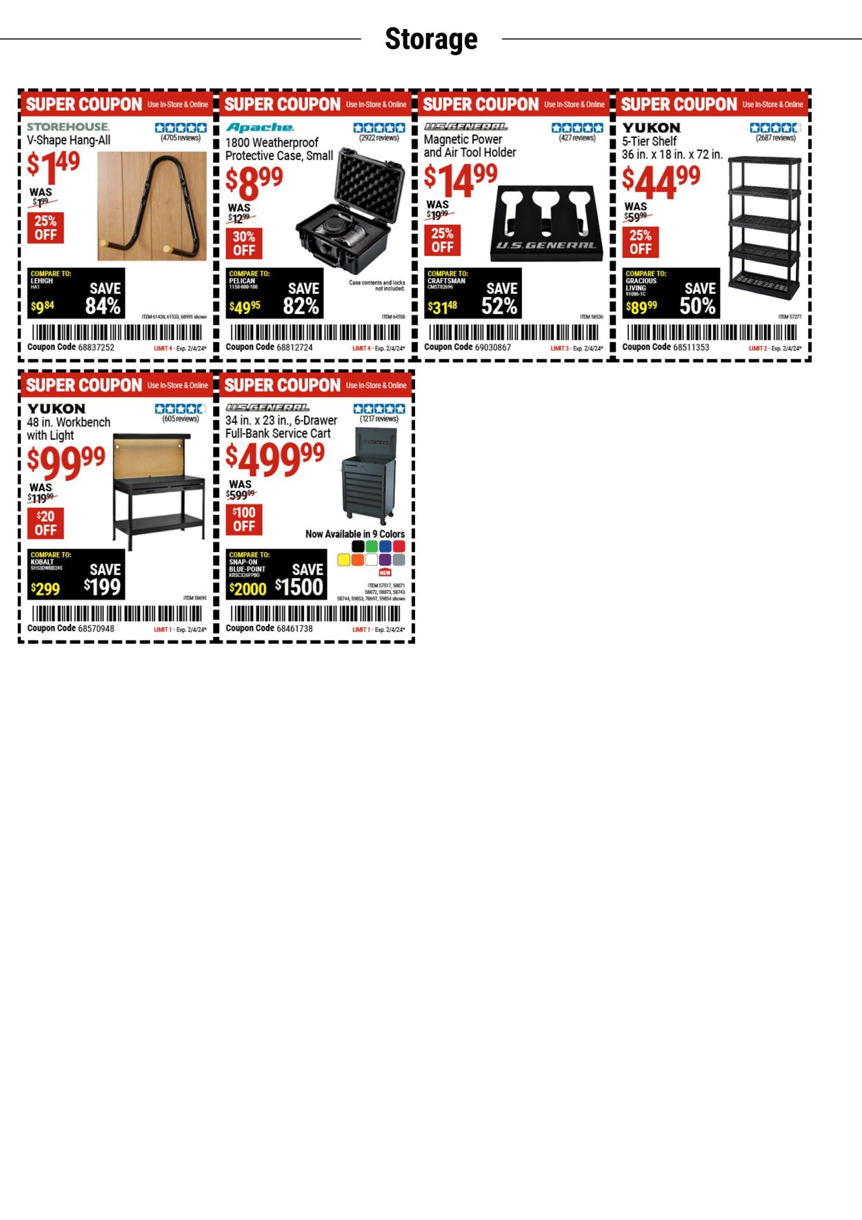 Catalogue Harbor Freight from 01/22/2024