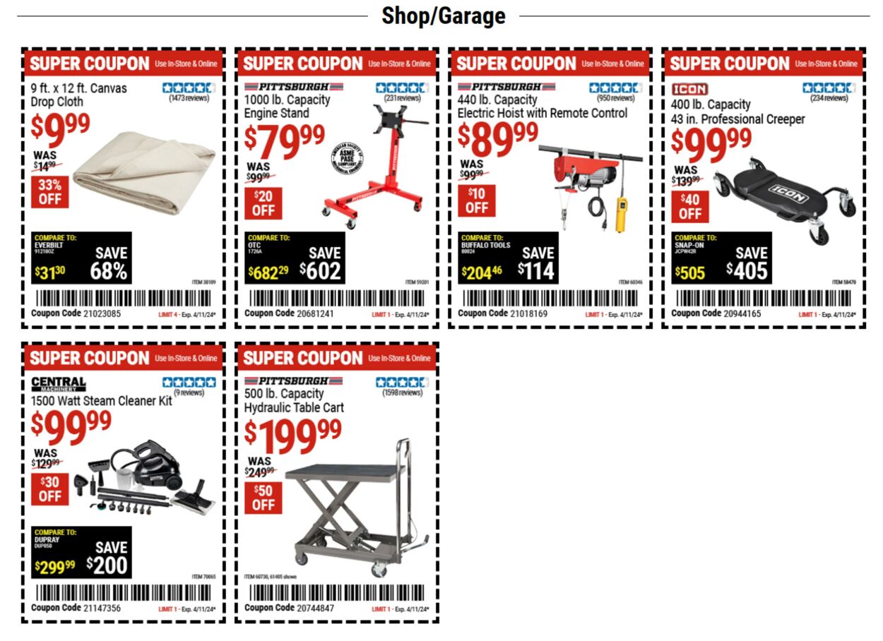 Catalogue Harbor Freight from 03/28/2024