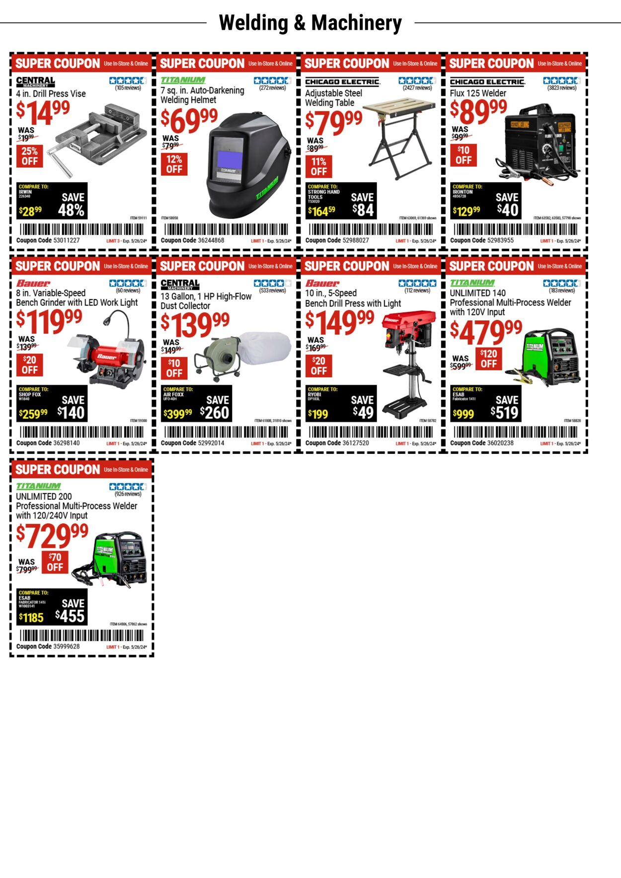 Catalogue Harbor Freight from 05/14/2024
