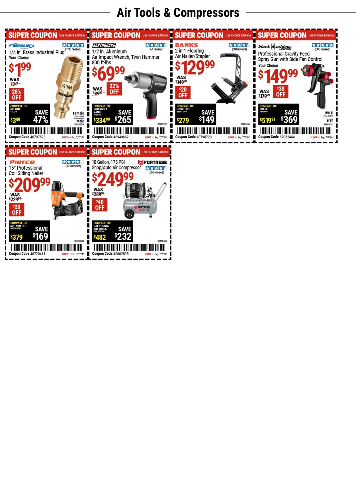 Catalogue Harbor Freight from 07/03/2024