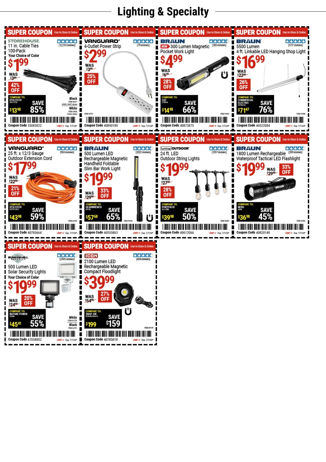 Catalogue Harbor Freight from 07/03/2024