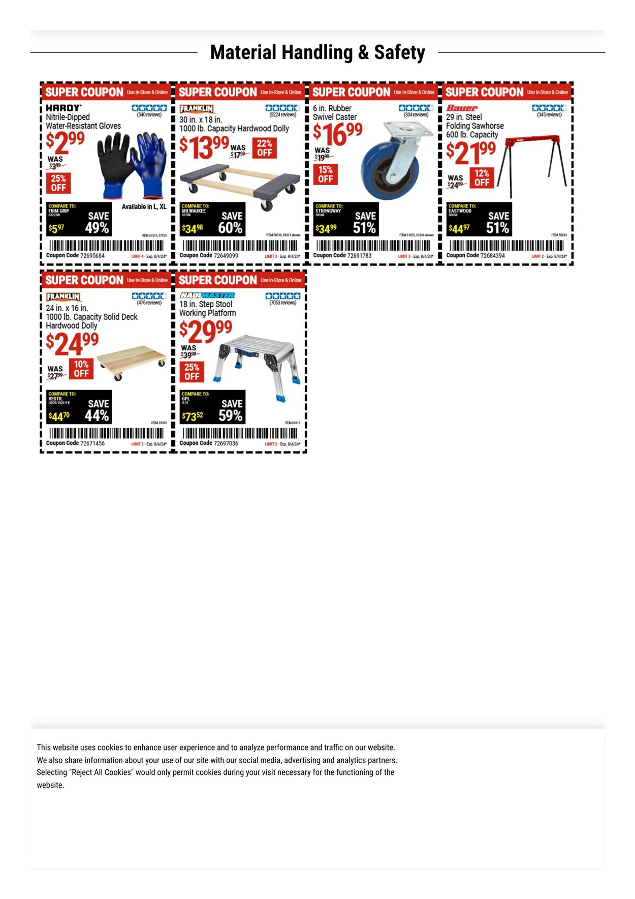 Catalogue Harbor Freight from 07/29/2024