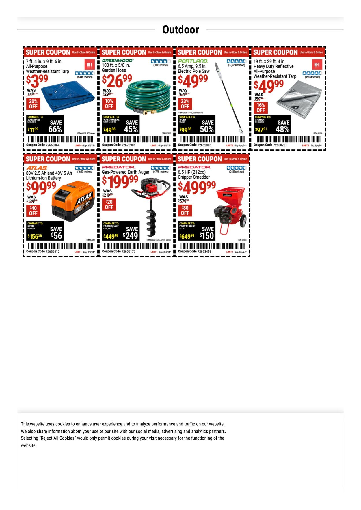 Catalogue Harbor Freight from 07/29/2024