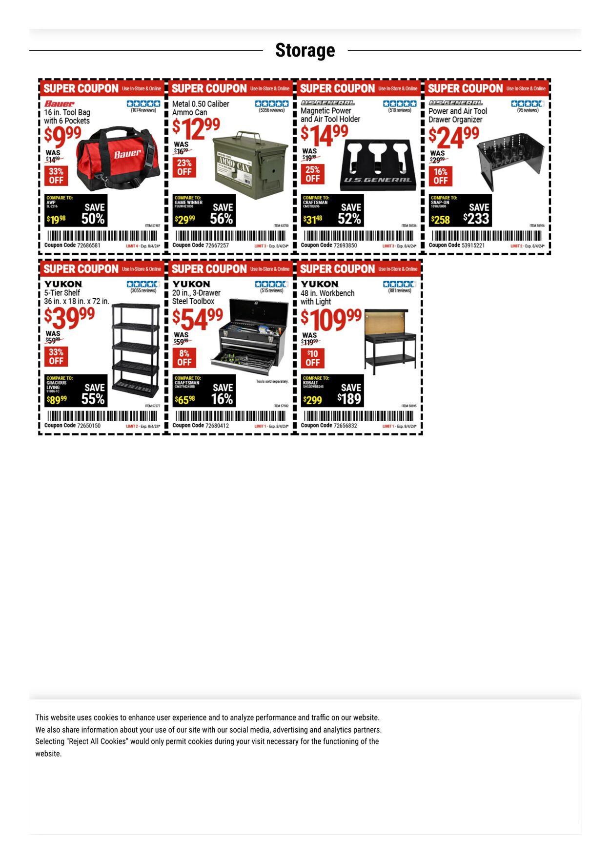 Catalogue Harbor Freight from 07/29/2024