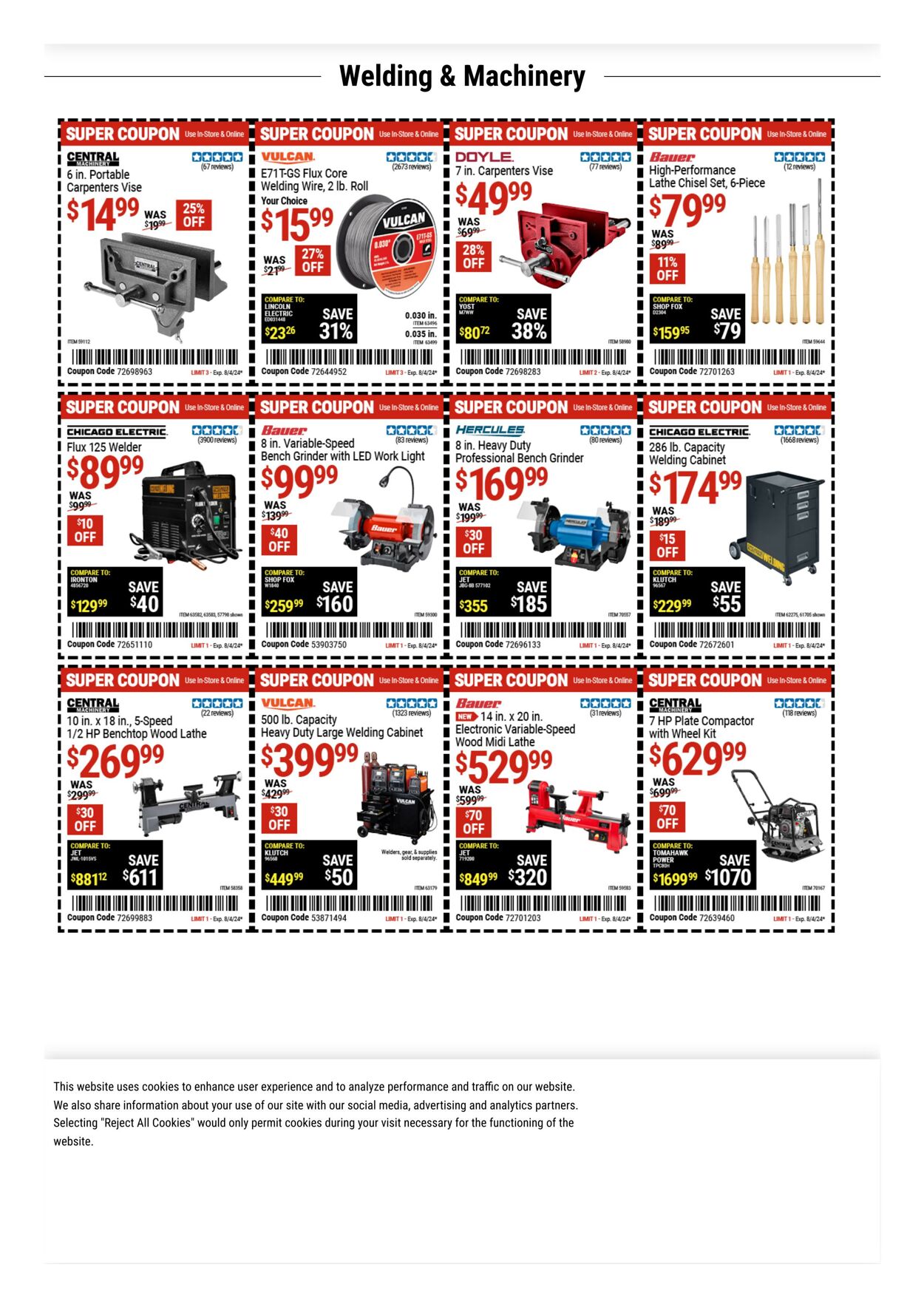 Catalogue Harbor Freight from 07/29/2024