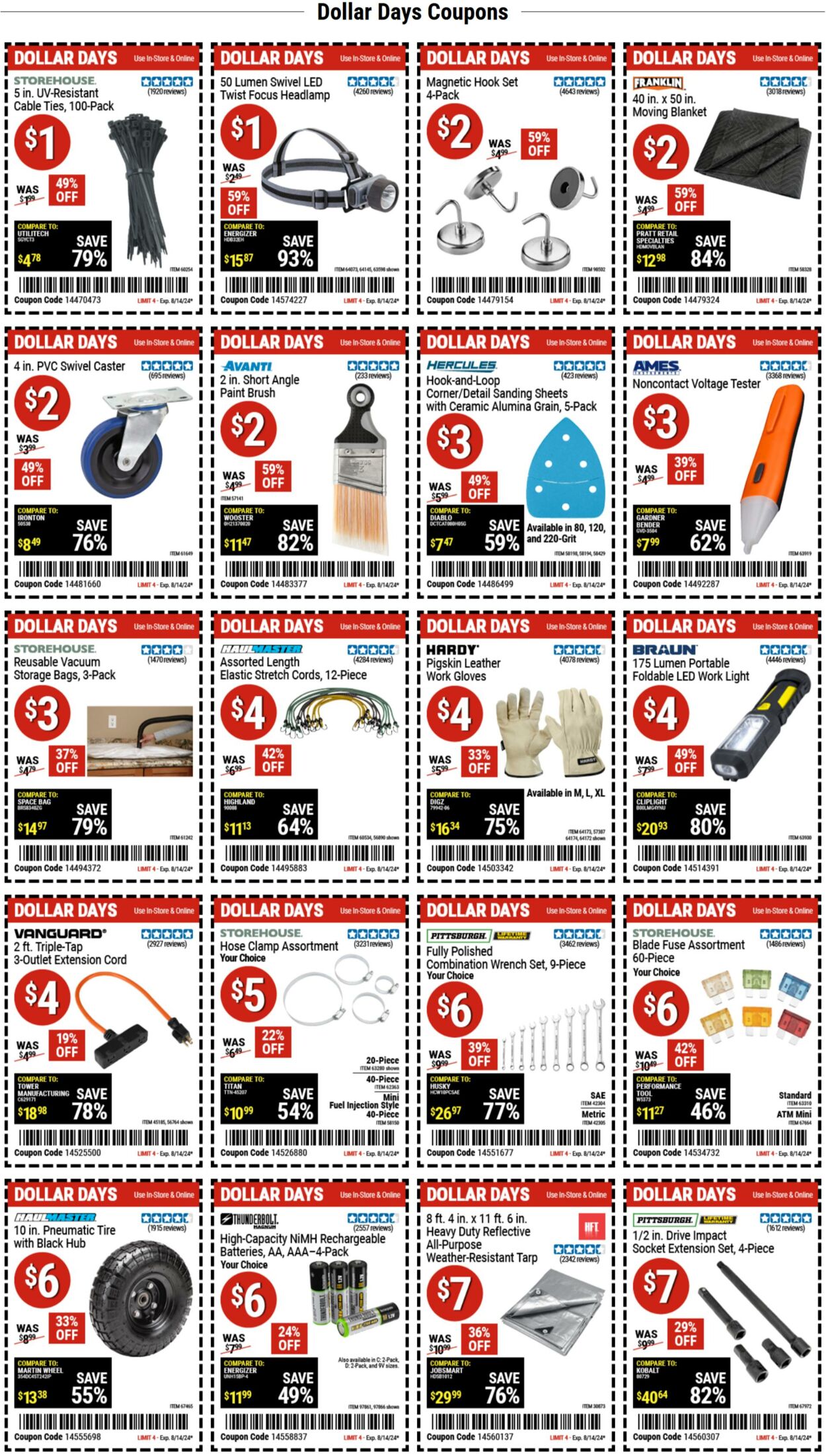 Catalogue Harbor Freight from 08/12/2024