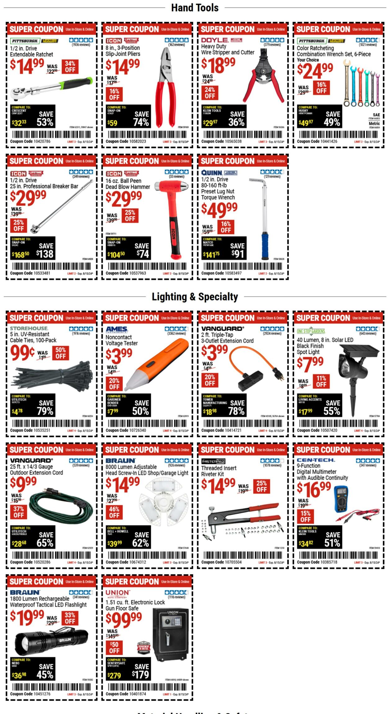 Catalogue Harbor Freight from 08/12/2024