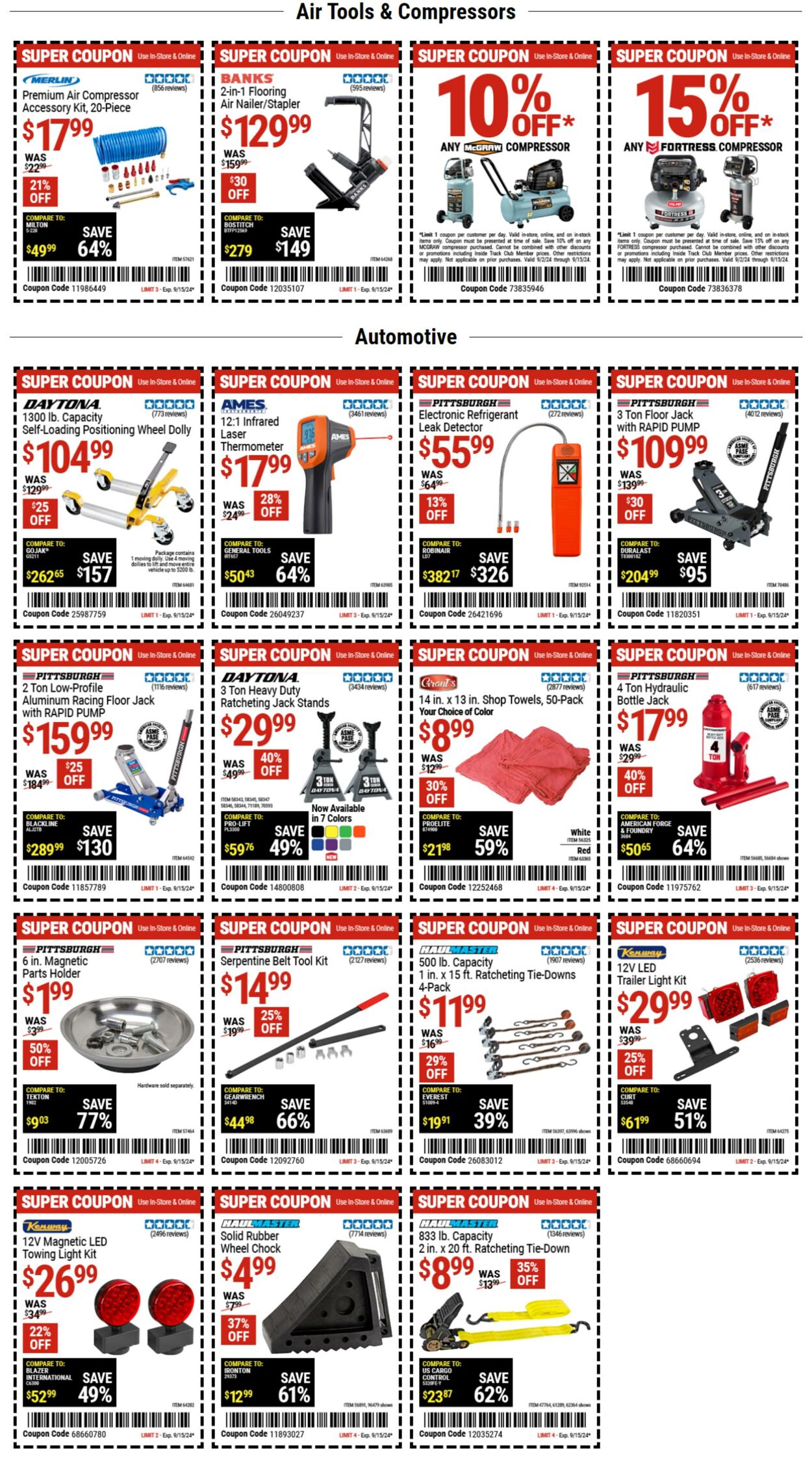 Catalogue Harbor Freight from 09/11/2024