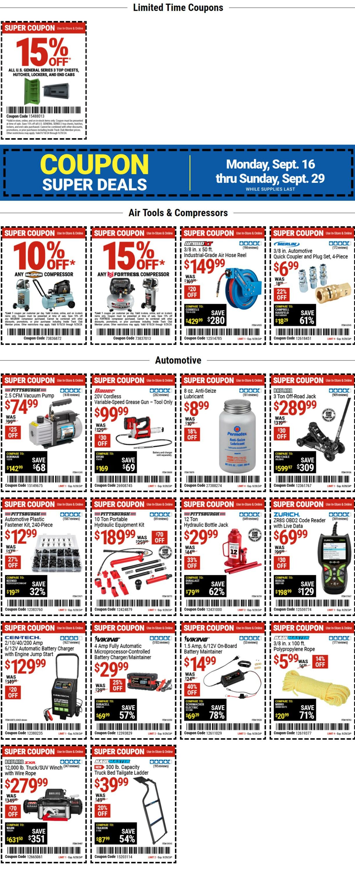 Catalogue Harbor Freight from 09/19/2024