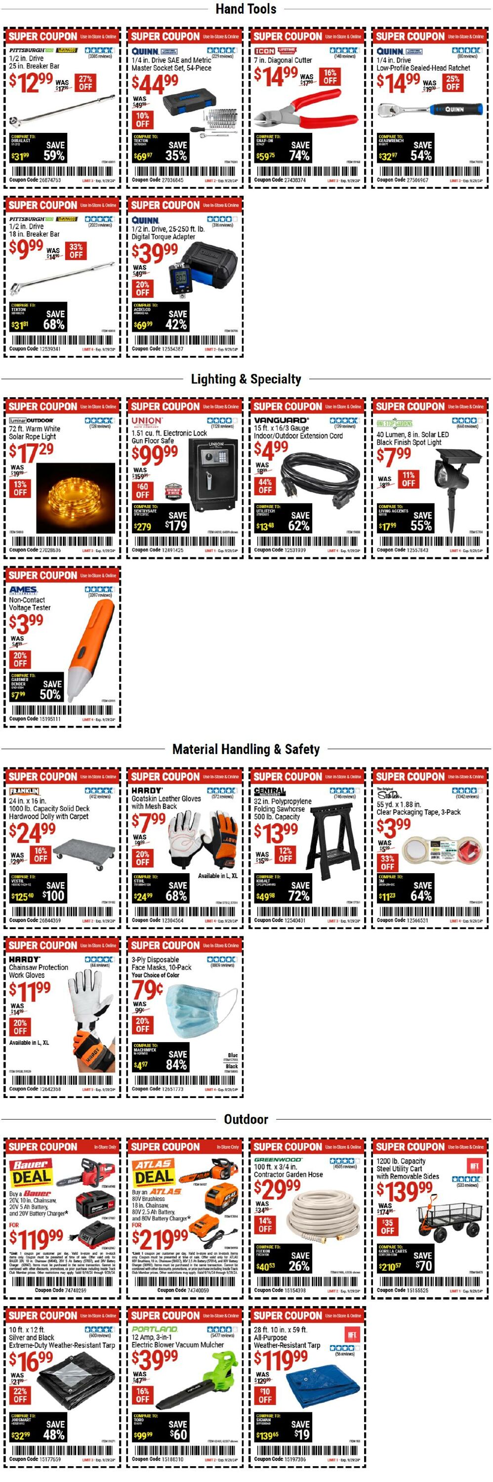 Catalogue Harbor Freight from 09/19/2024