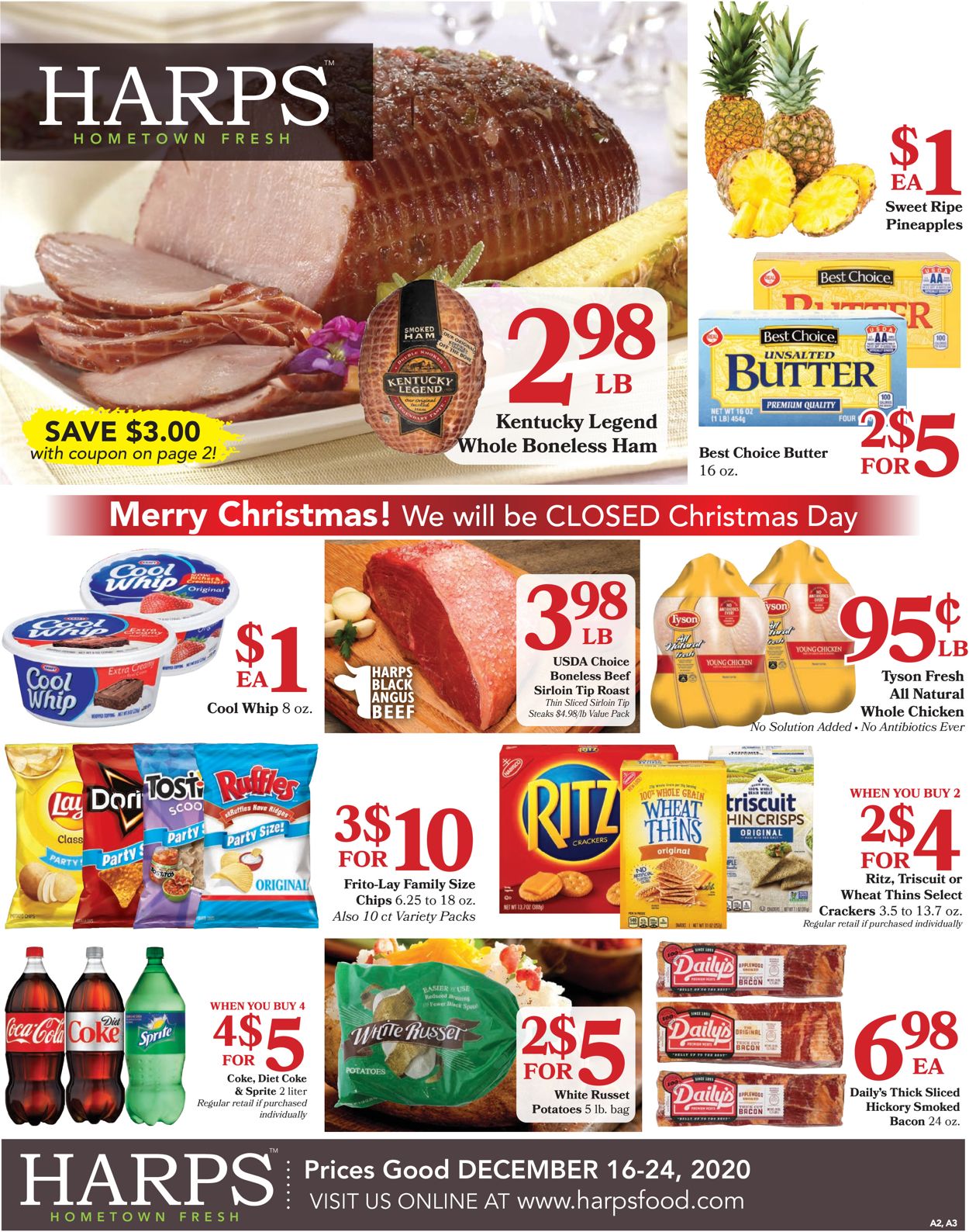 Catalogue Harps Foods Christmas Ad 2020 from 12/16/2020