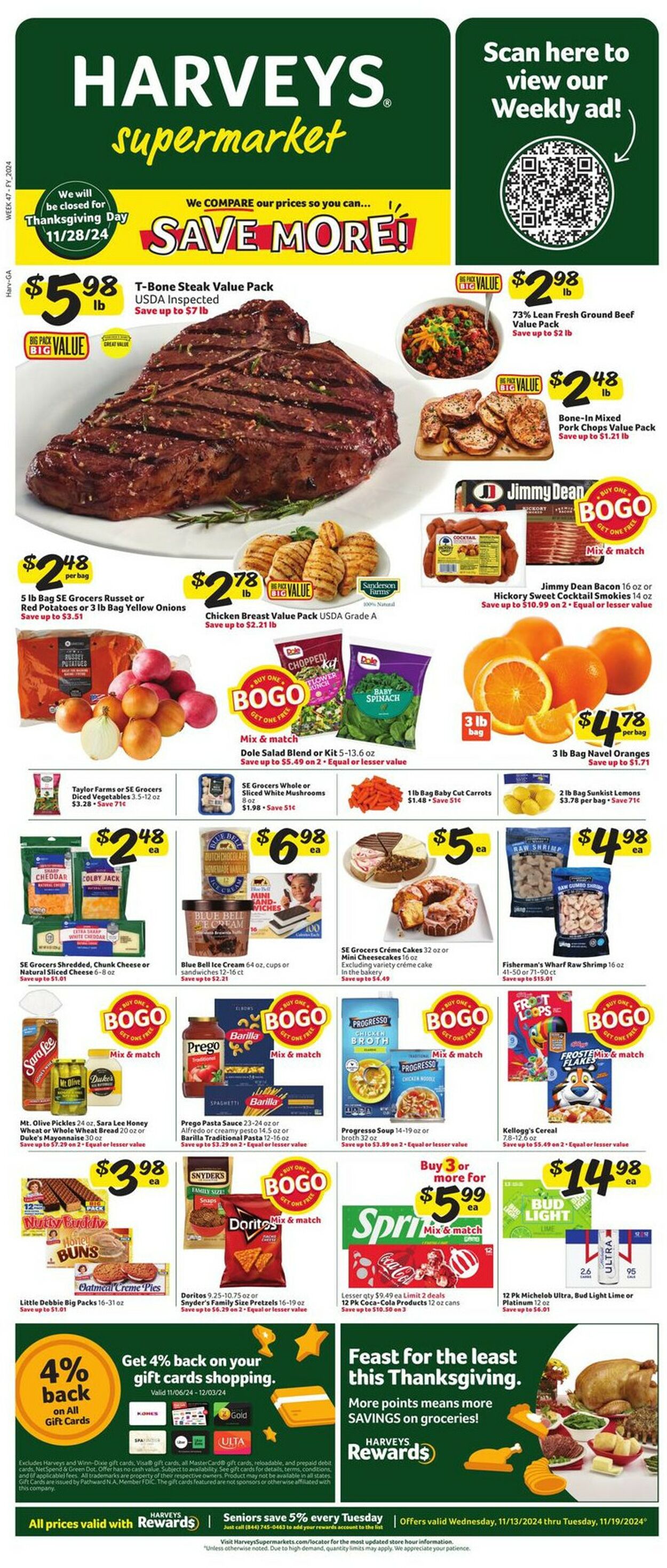 Catalogue Harveys Supermarket from 11/13/2024