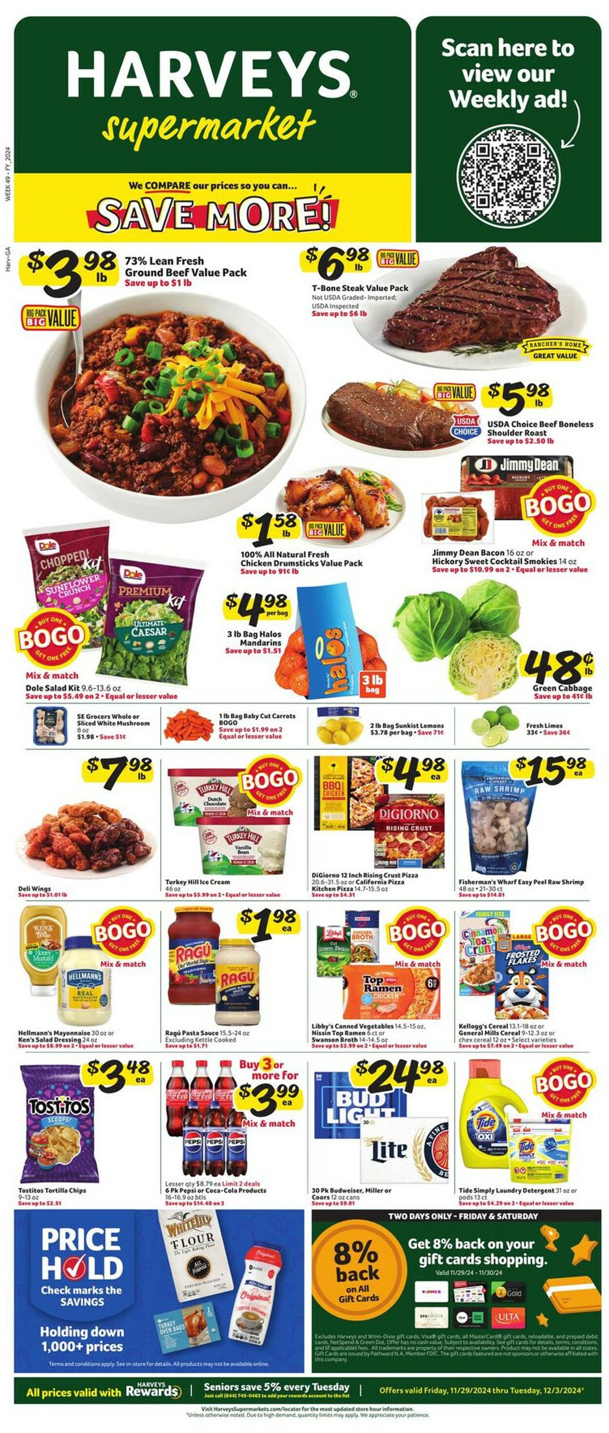 Catalogue Harveys Supermarket from 11/29/2024