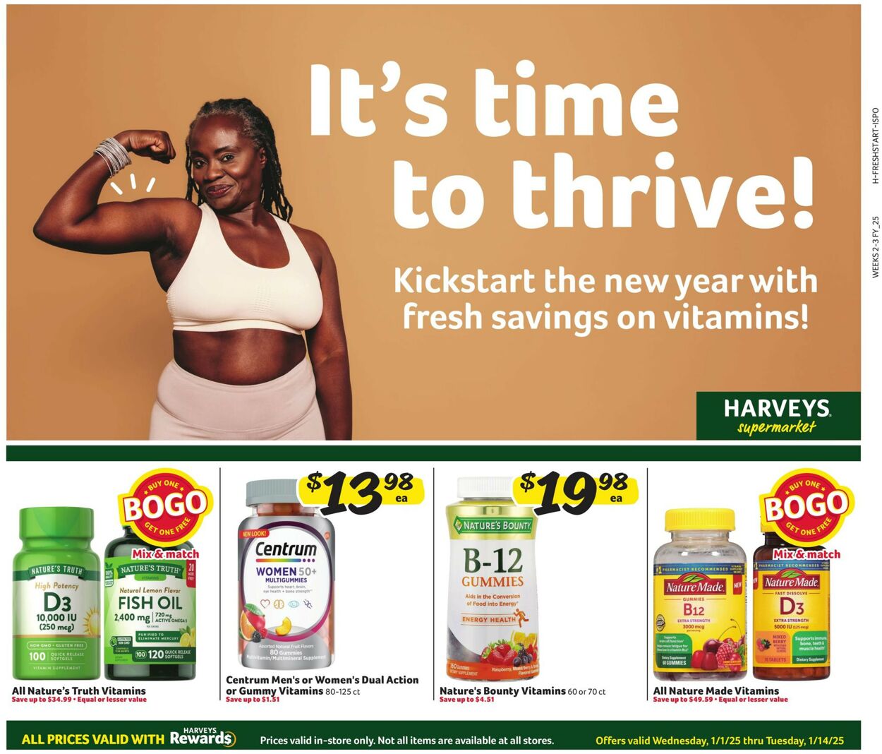 Catalogue Harveys Supermarket from 01/01/2025