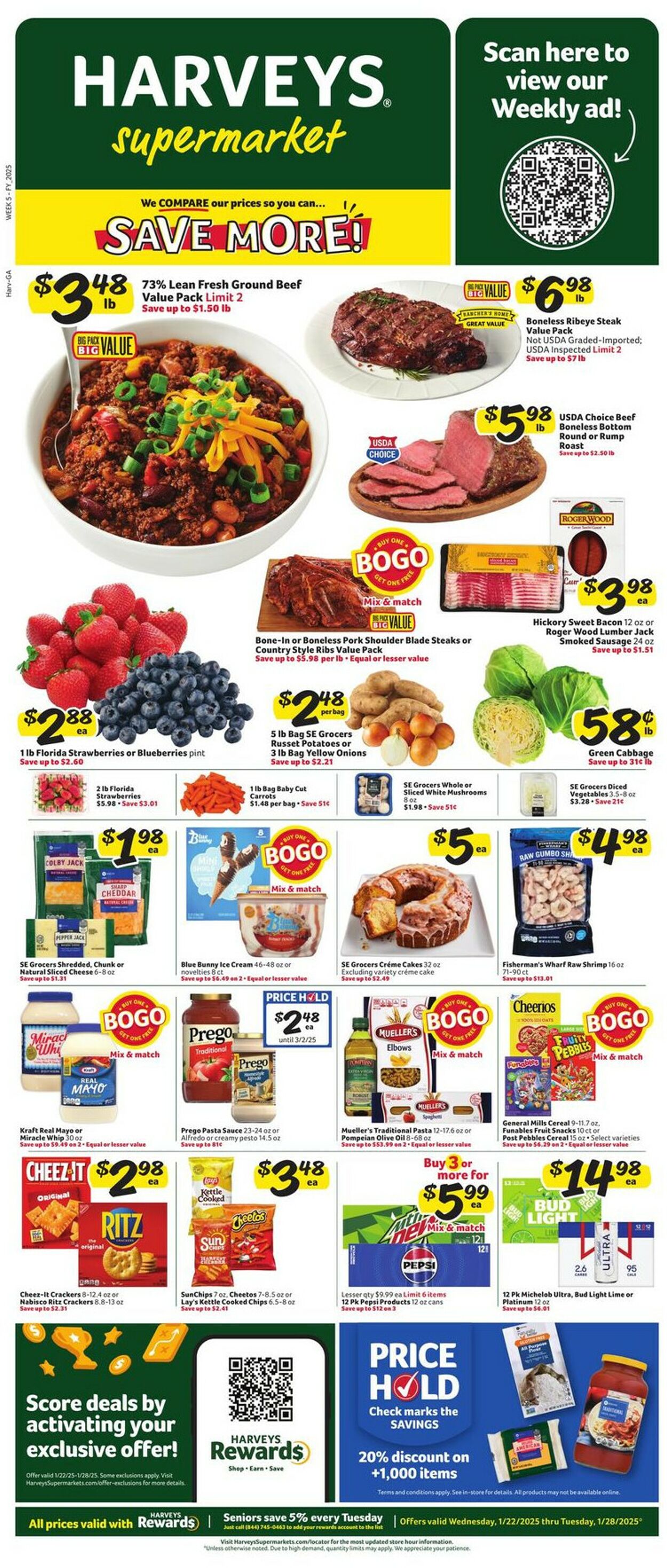 Catalogue Harveys Supermarket from 01/22/2025