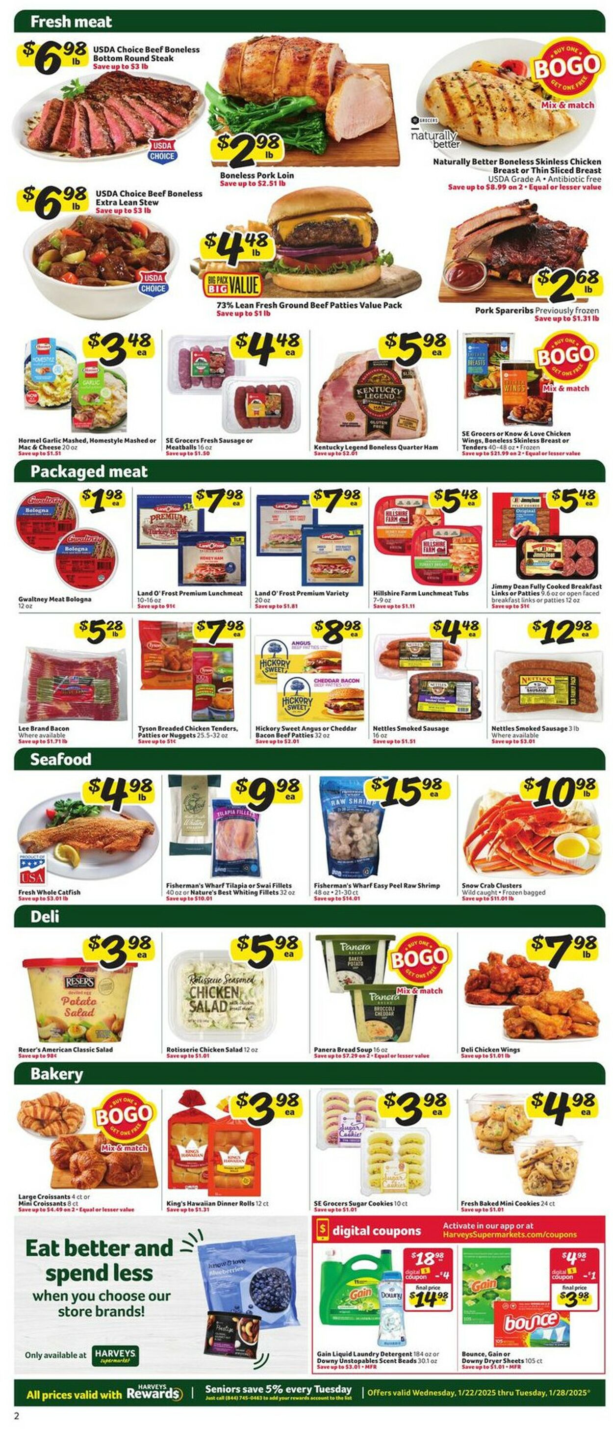 Catalogue Harveys Supermarket from 01/22/2025