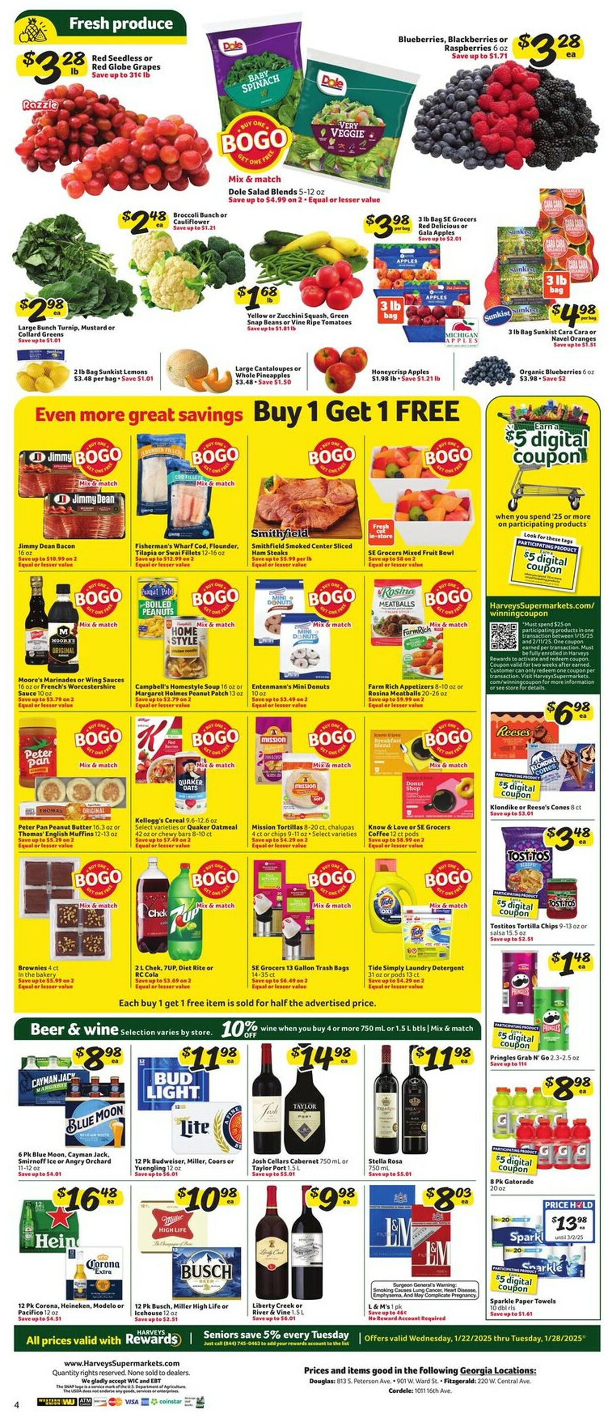 Catalogue Harveys Supermarket from 01/22/2025