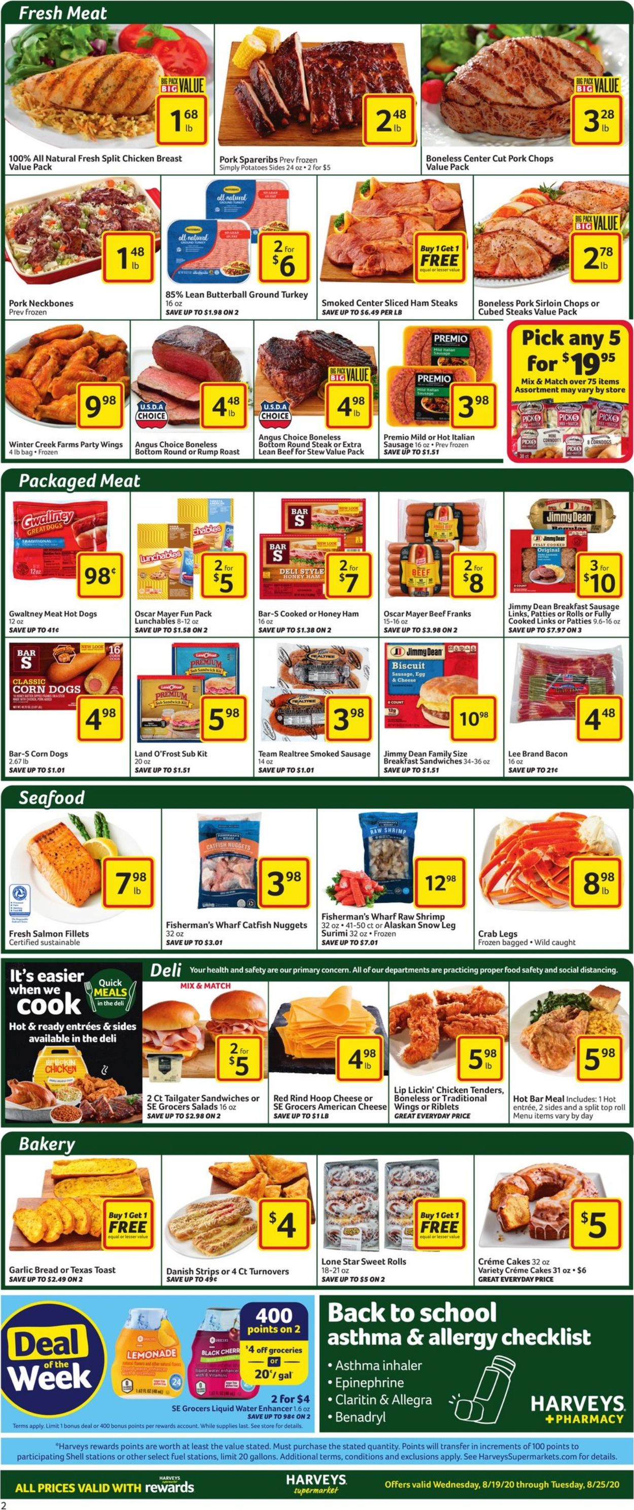 Catalogue Harveys Supermarket from 08/19/2020
