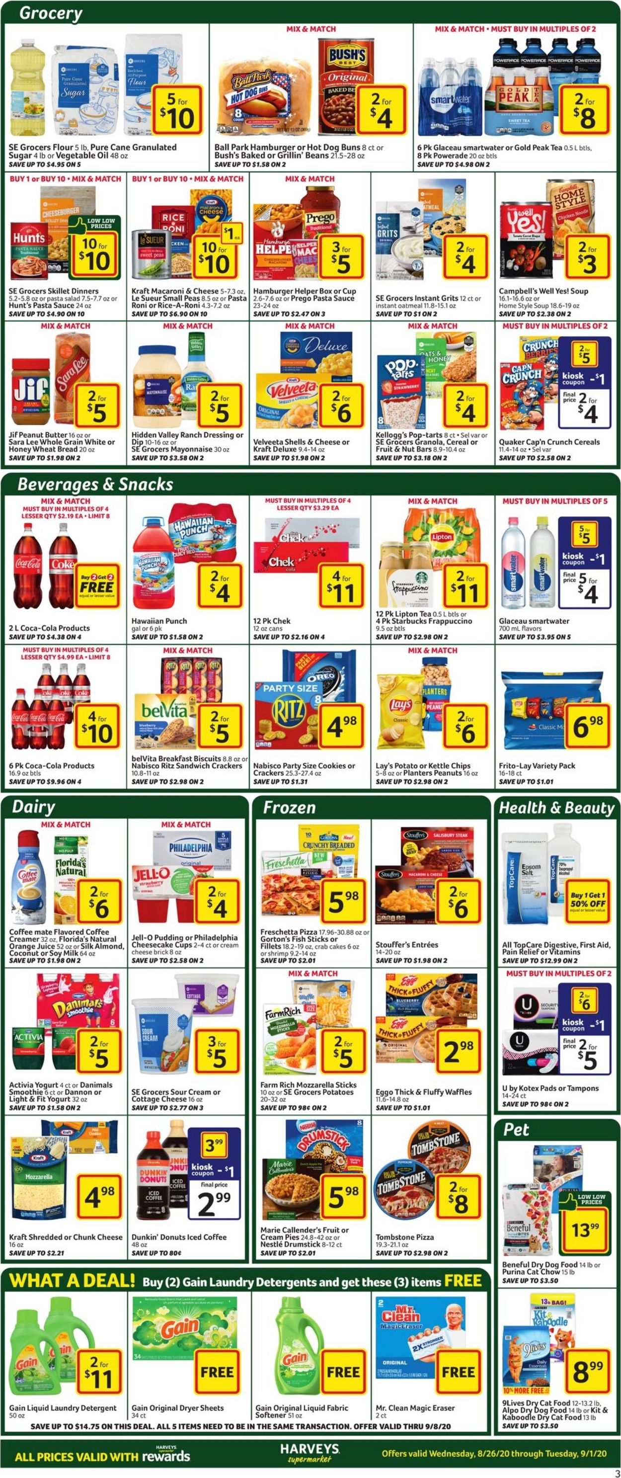 Catalogue Harveys Supermarket from 08/26/2020