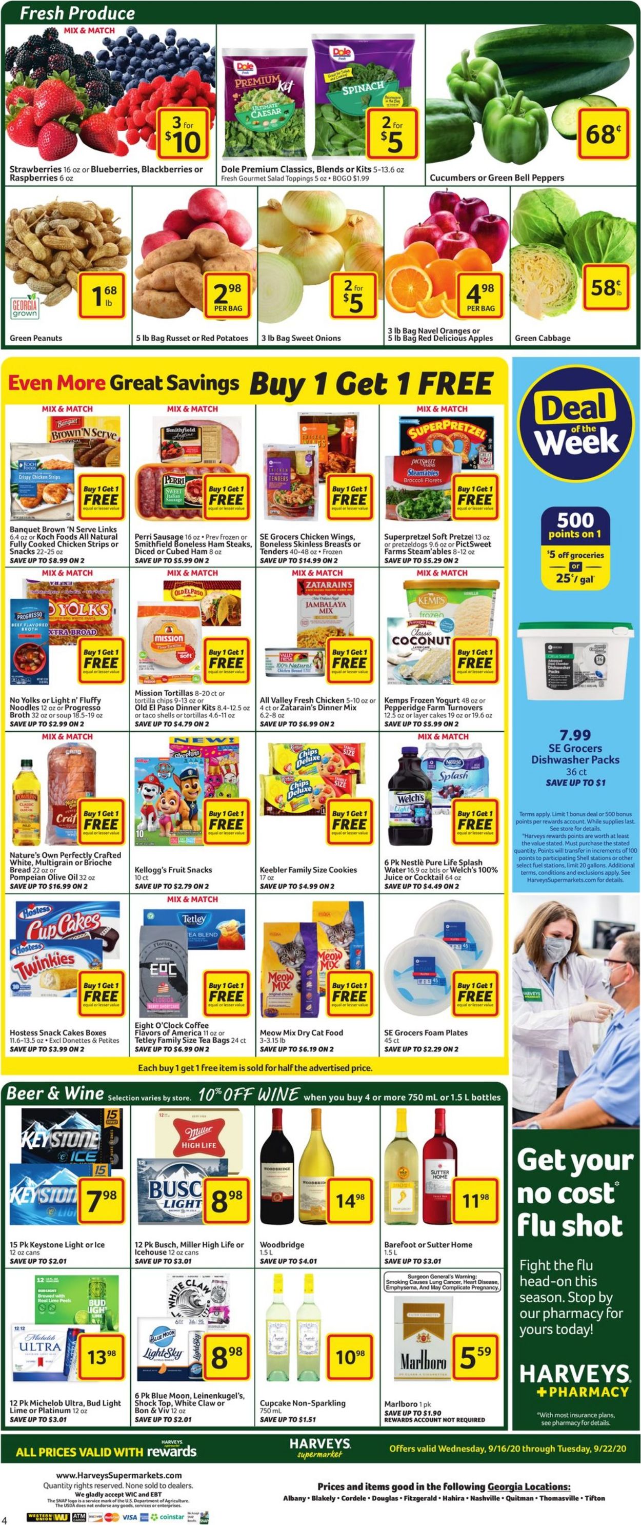 Catalogue Harveys Supermarket from 09/16/2020