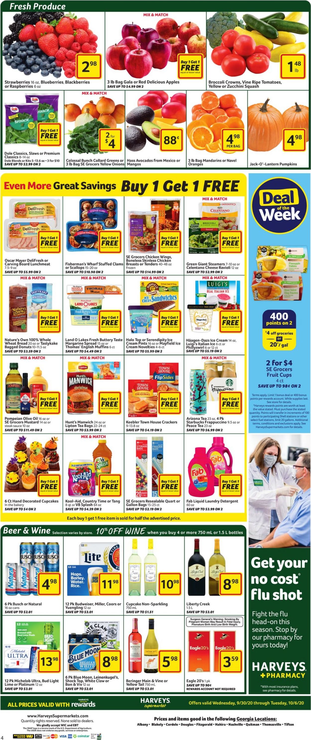 Catalogue Harveys Supermarket from 09/30/2020