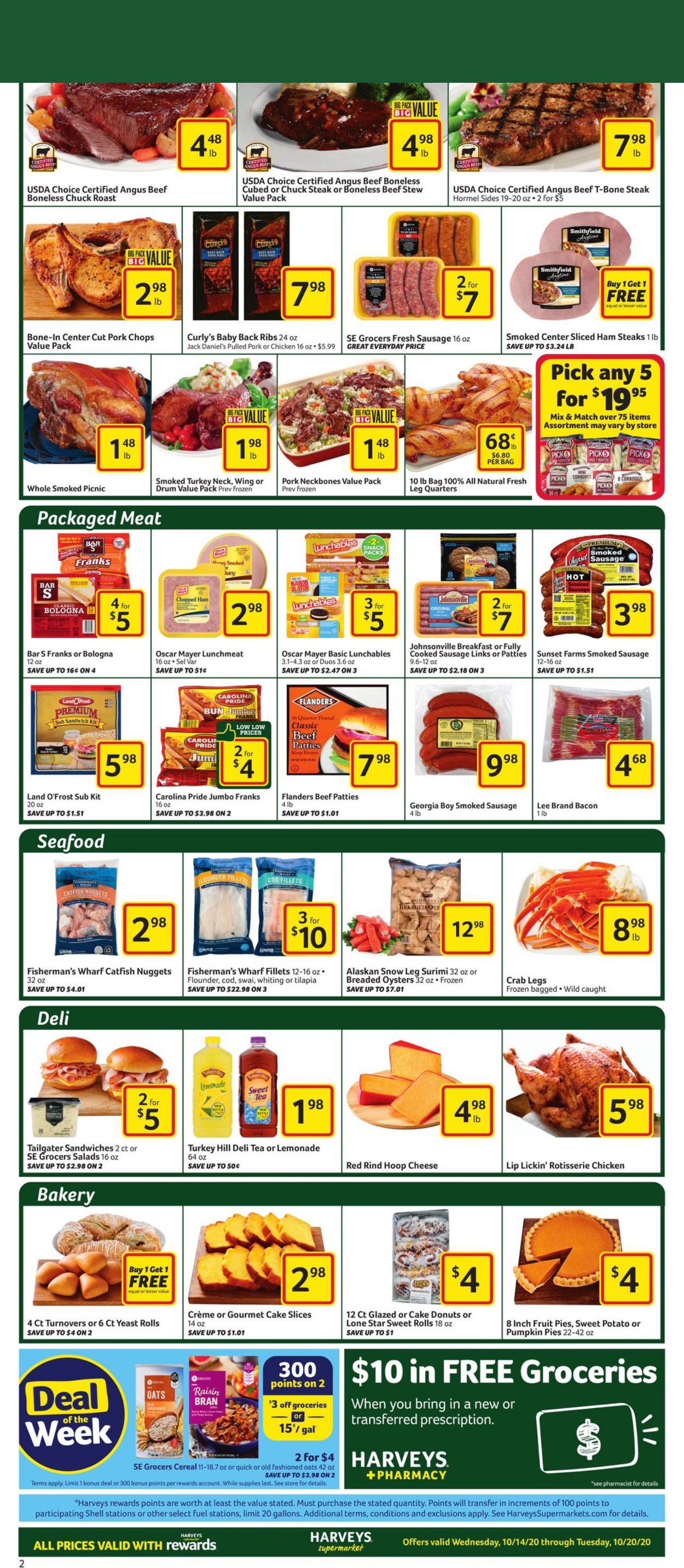 Catalogue Harveys Supermarket from 10/14/2020