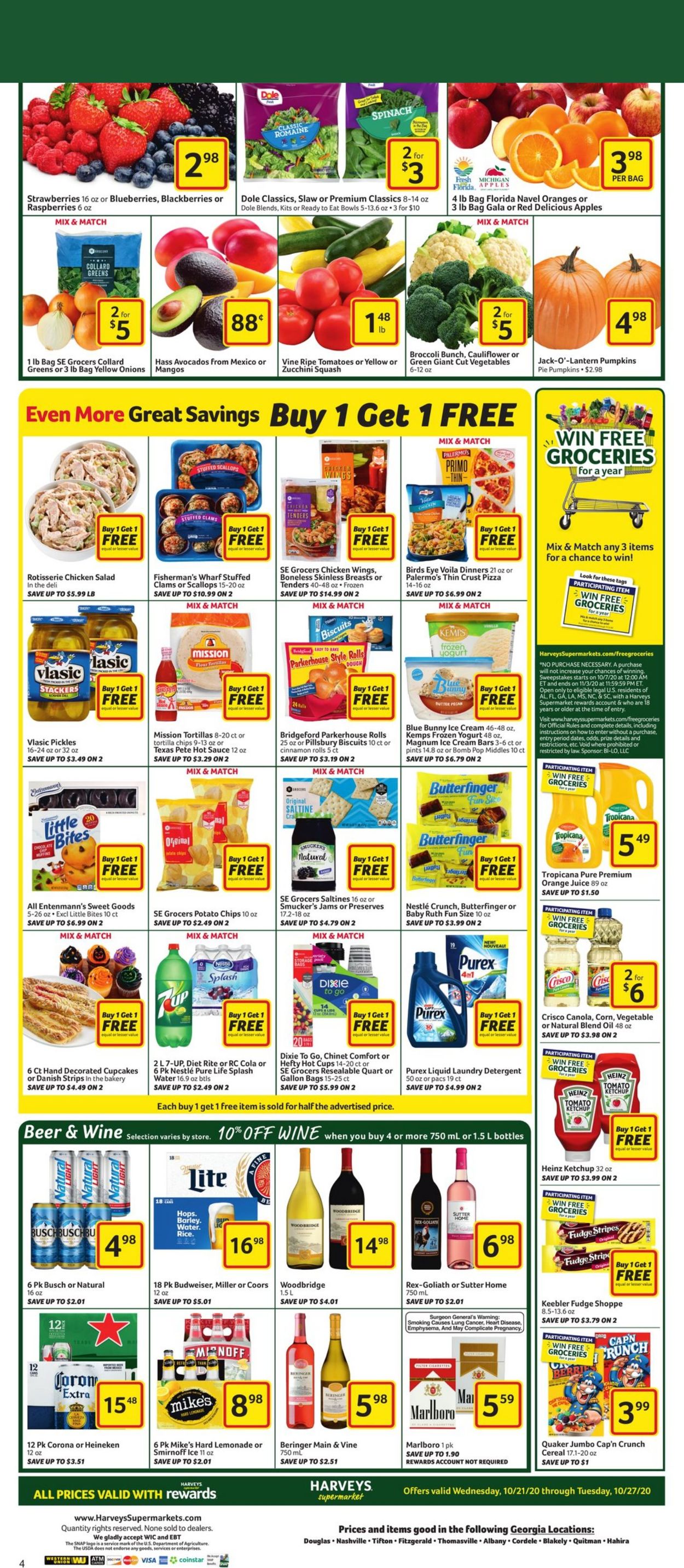 Catalogue Harveys Supermarket from 10/21/2020