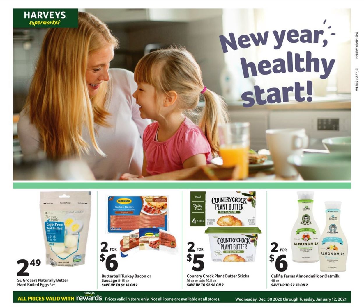 Catalogue Harveys Supermarket from 12/30/2020