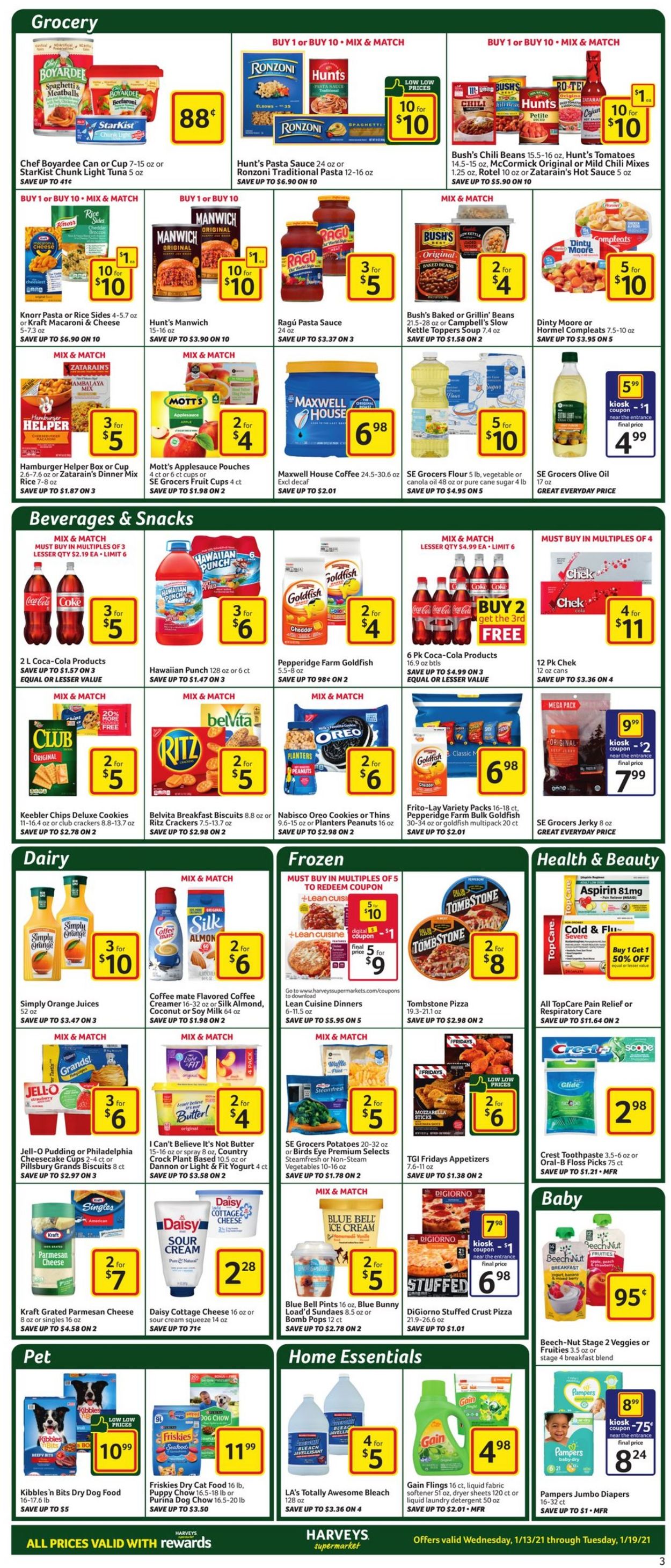 Catalogue Harveys Supermarket from 01/13/2021