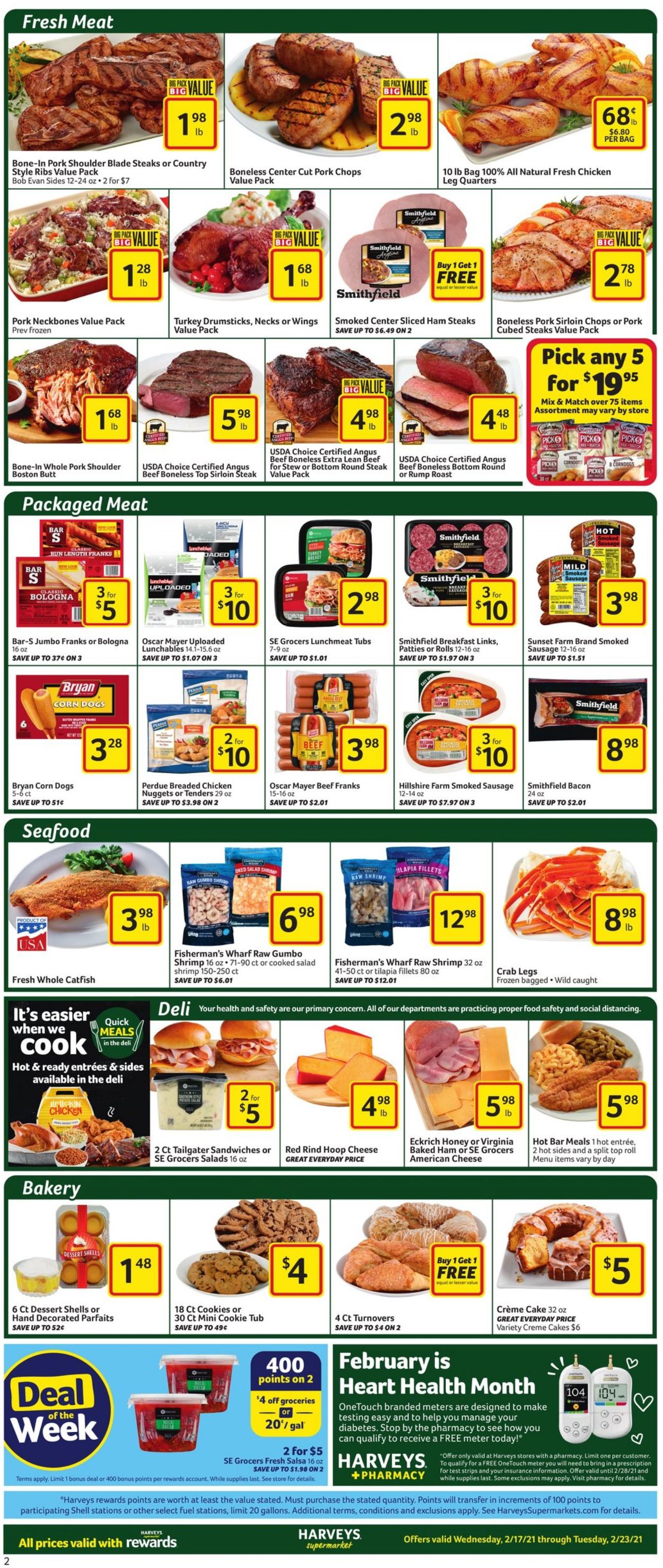 Catalogue Harveys Supermarket from 02/17/2021