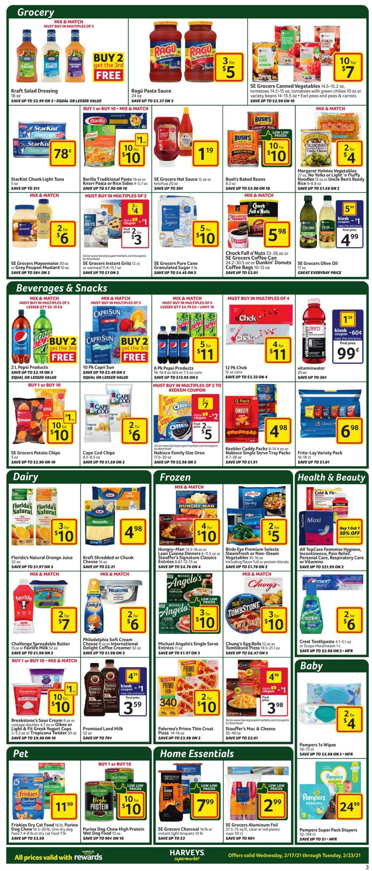 Catalogue Harveys Supermarket from 02/17/2021