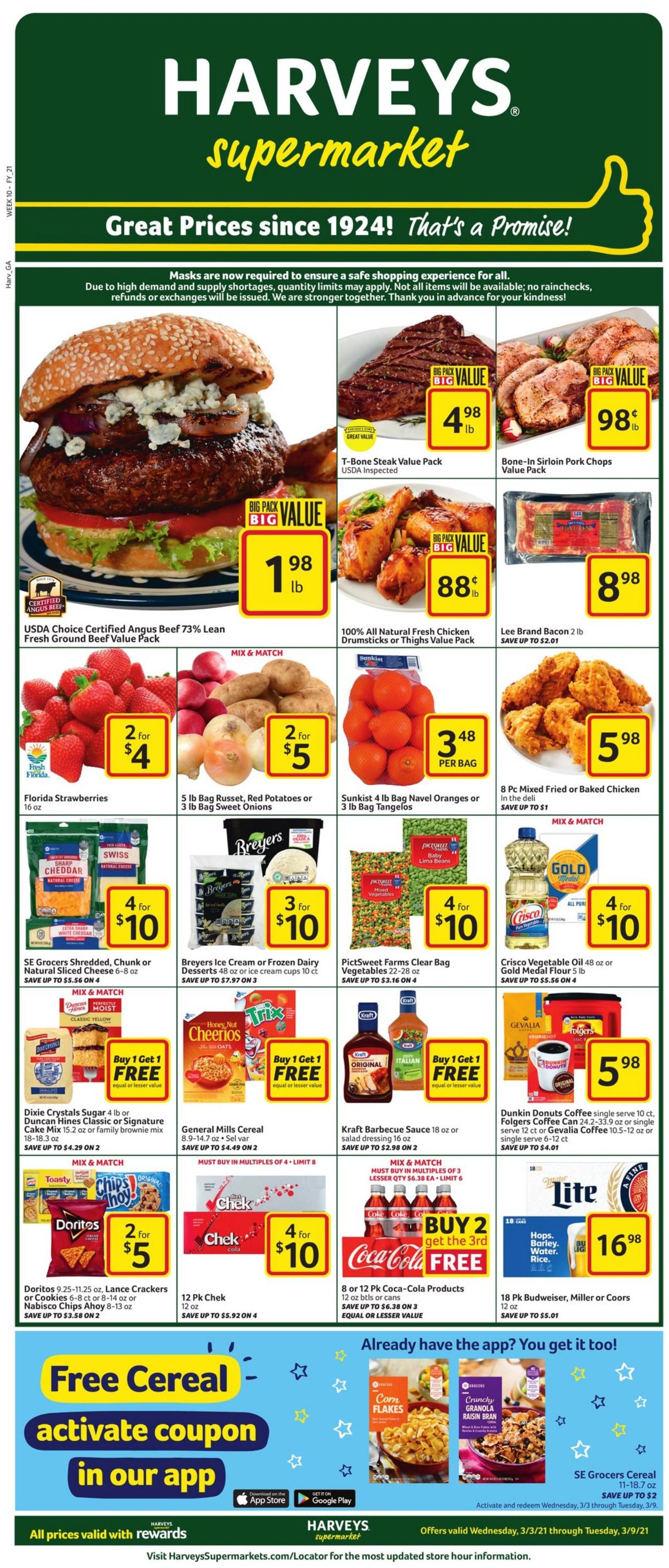Catalogue Harveys Supermarket from 03/03/2021