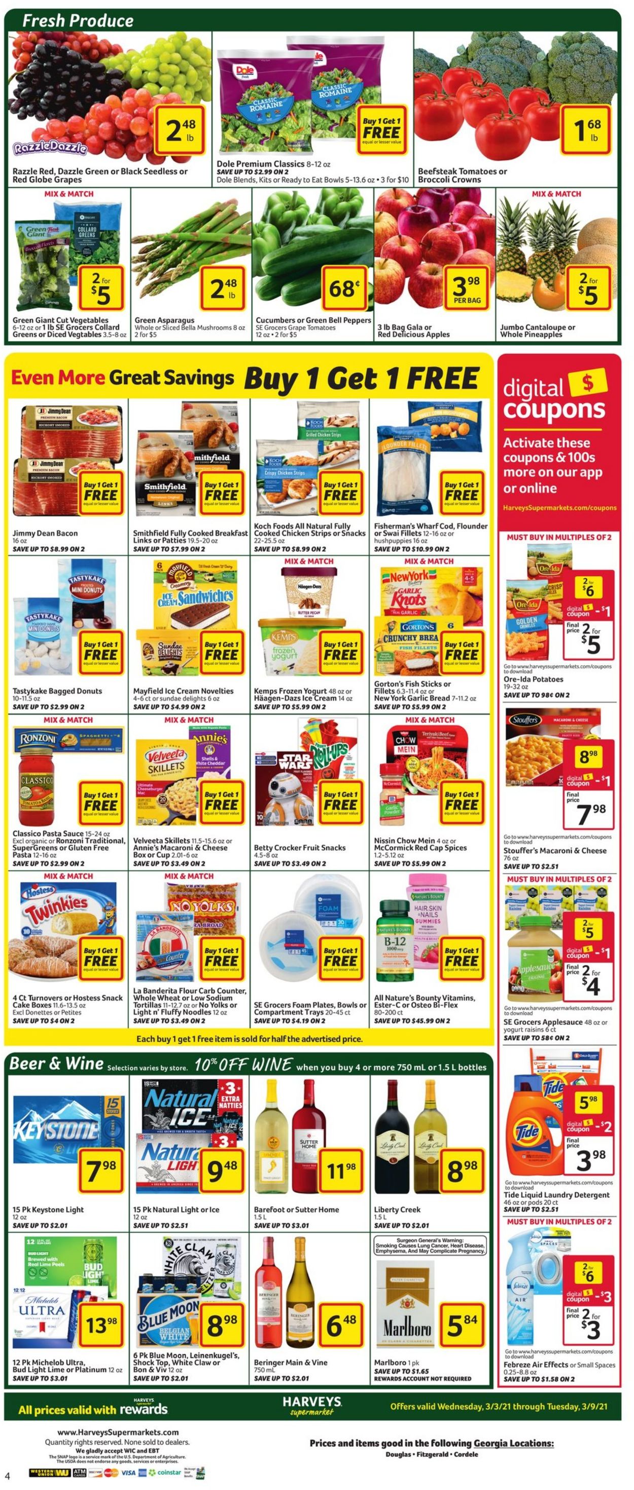 Catalogue Harveys Supermarket from 03/03/2021