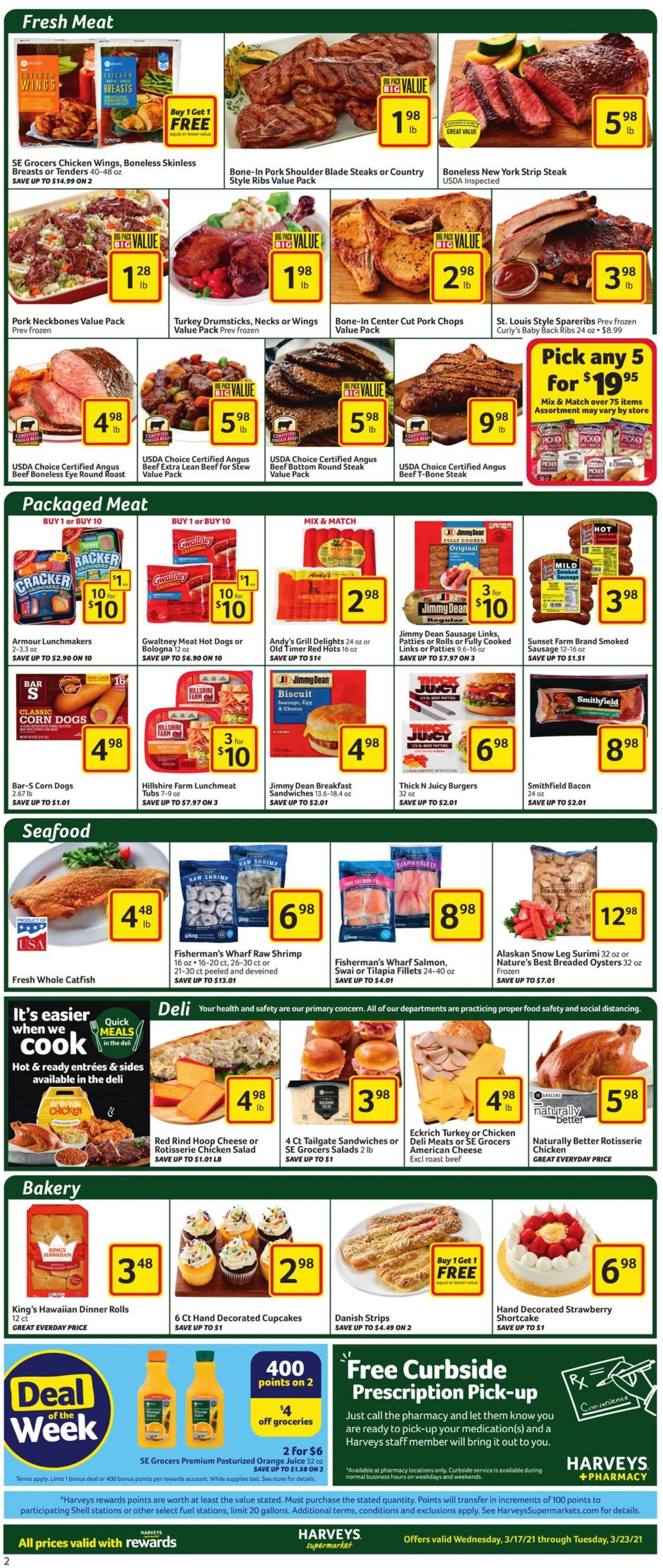 Catalogue Harveys Supermarket from 03/17/2021