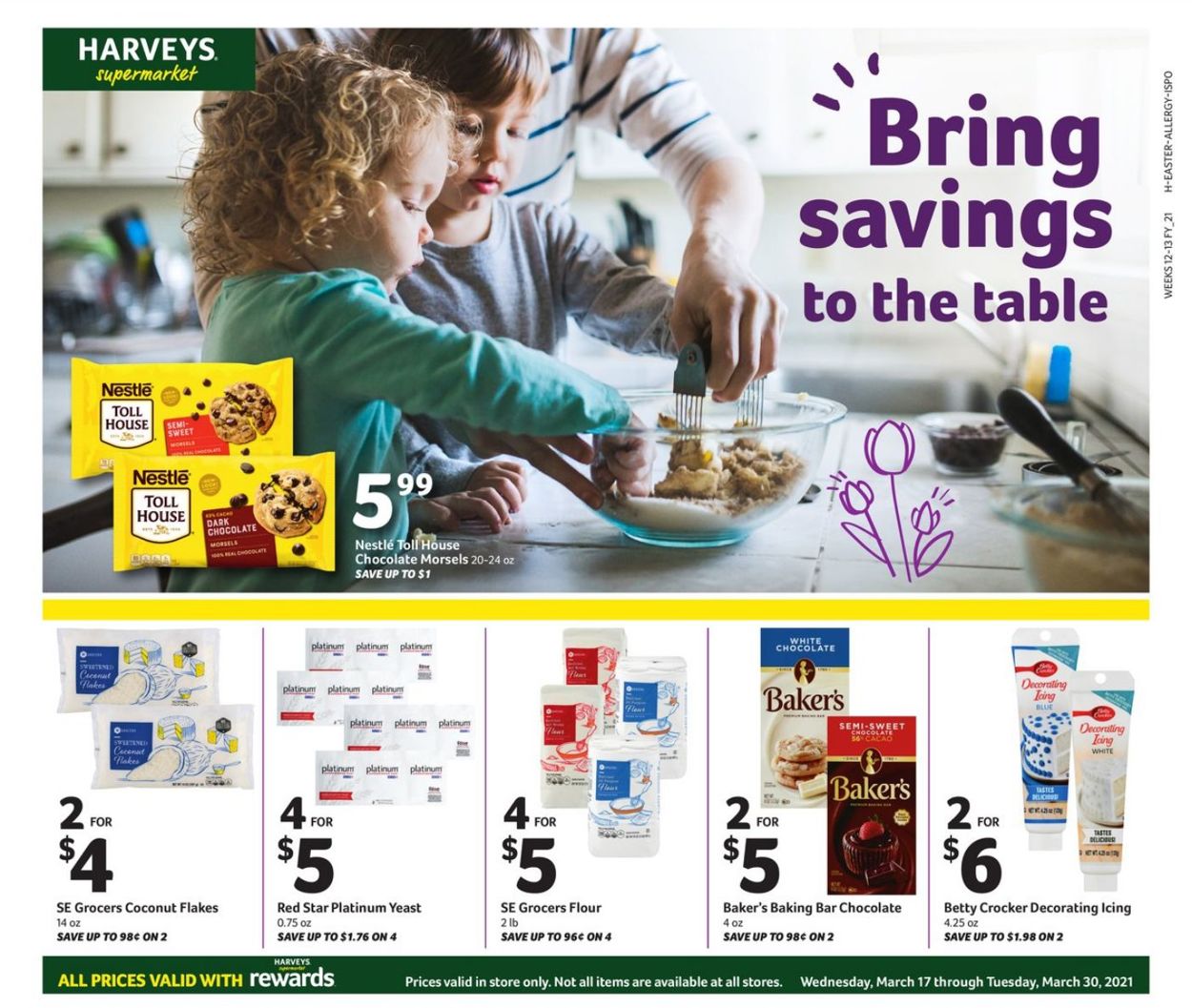 Catalogue Harveys Supermarket - Easter 2021 Ad from 03/17/2021