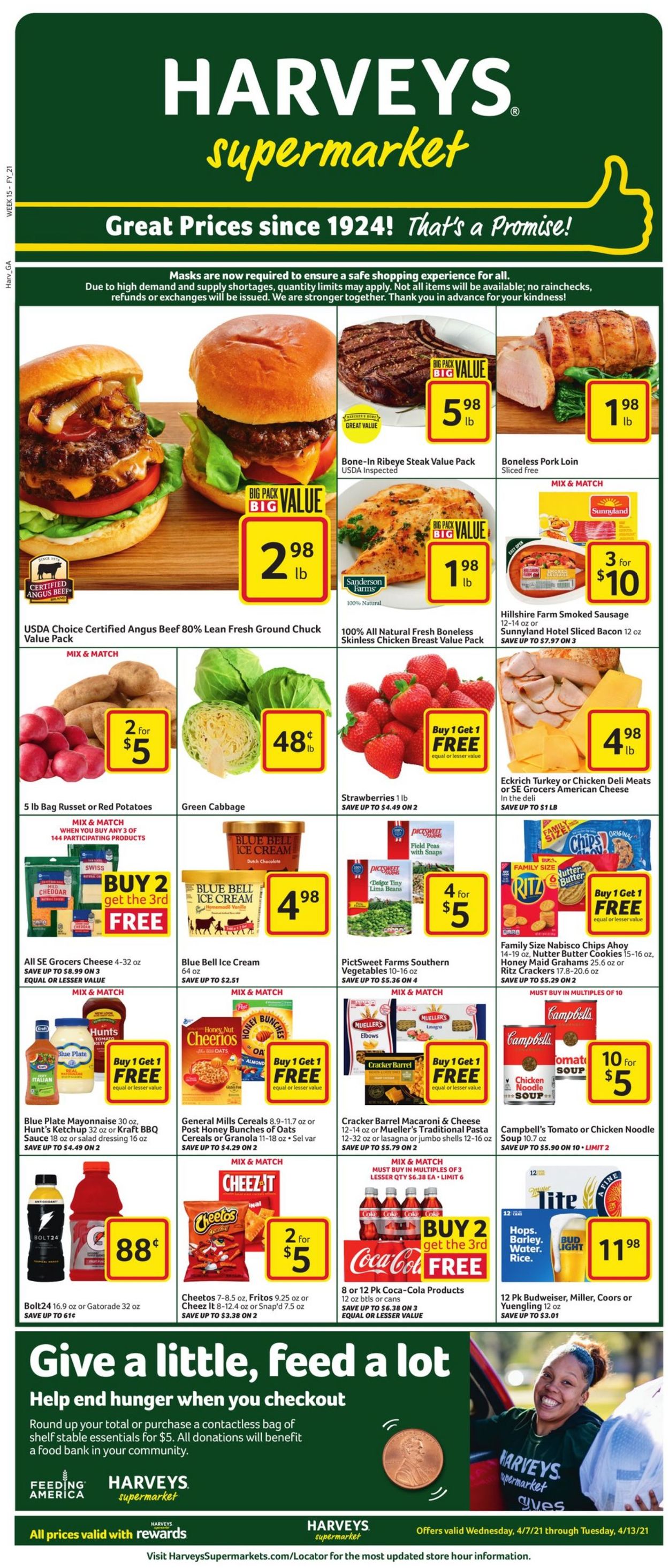 Catalogue Harveys Supermarket from 04/07/2021