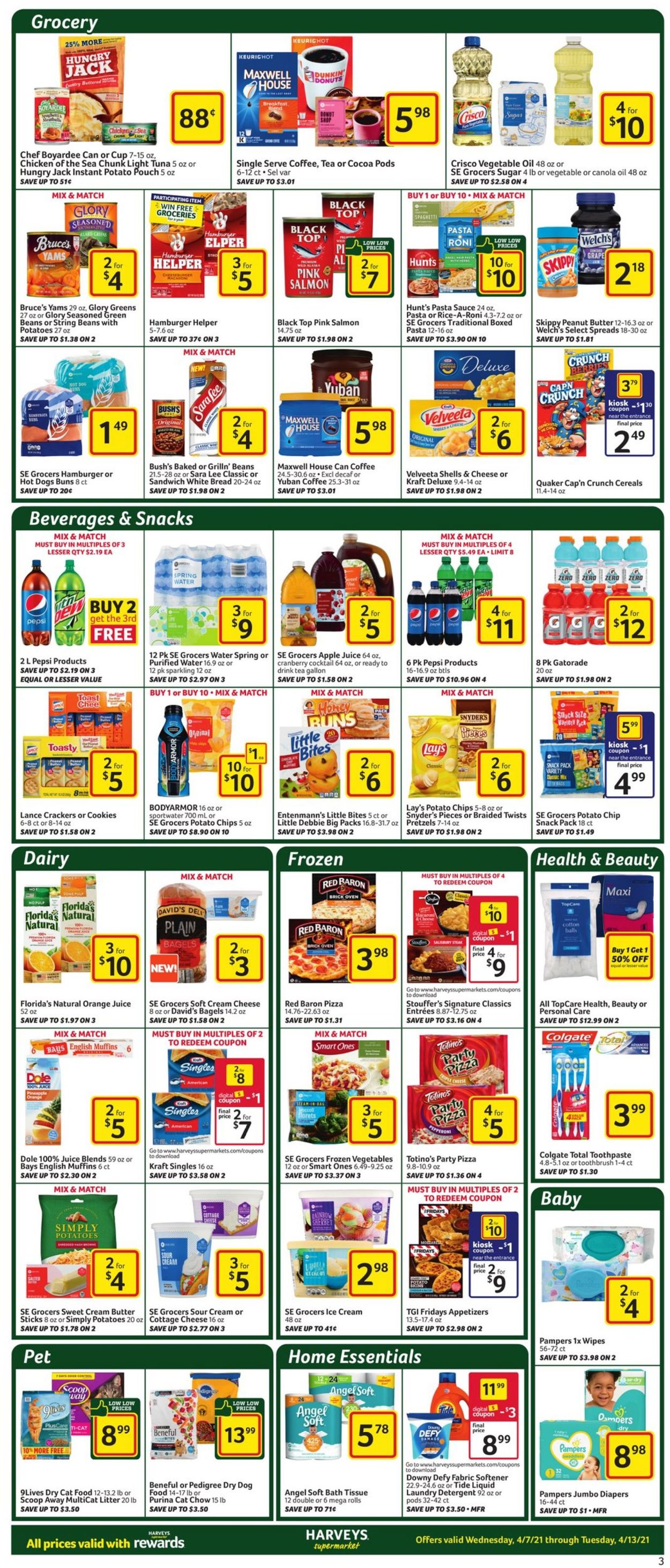 Catalogue Harveys Supermarket from 04/07/2021