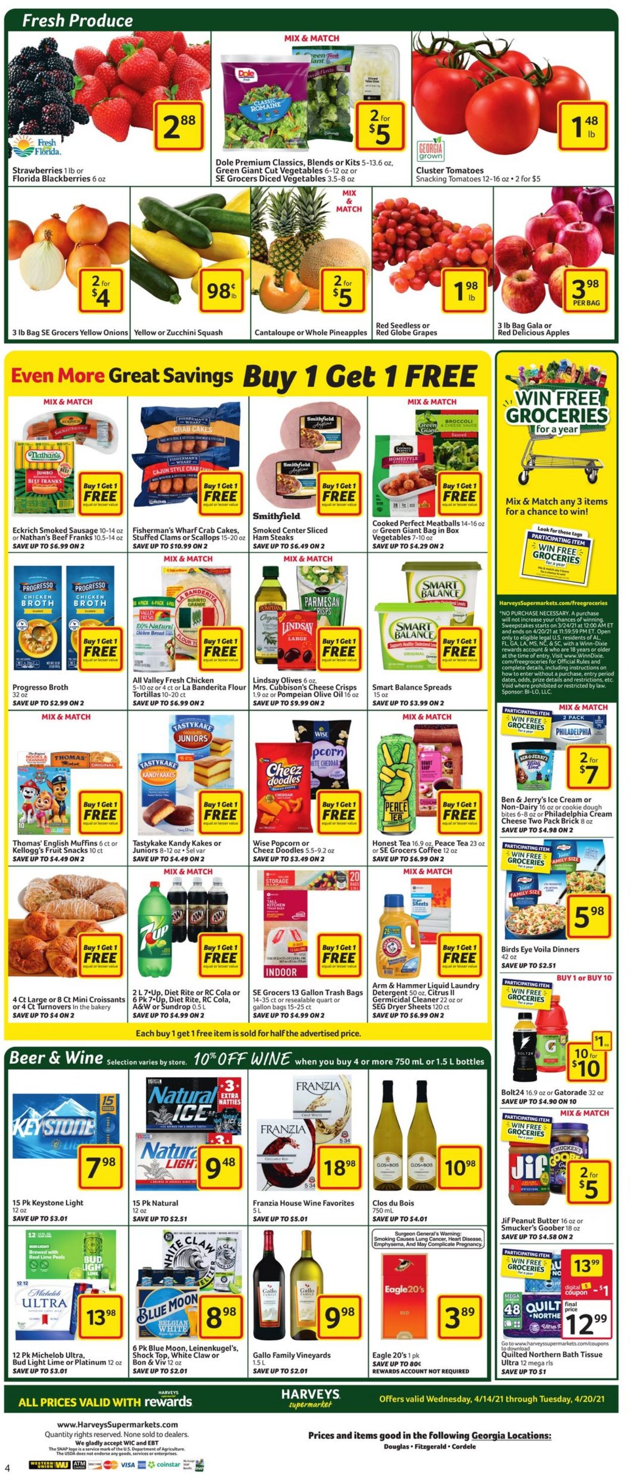 Catalogue Harveys Supermarket from 04/14/2021