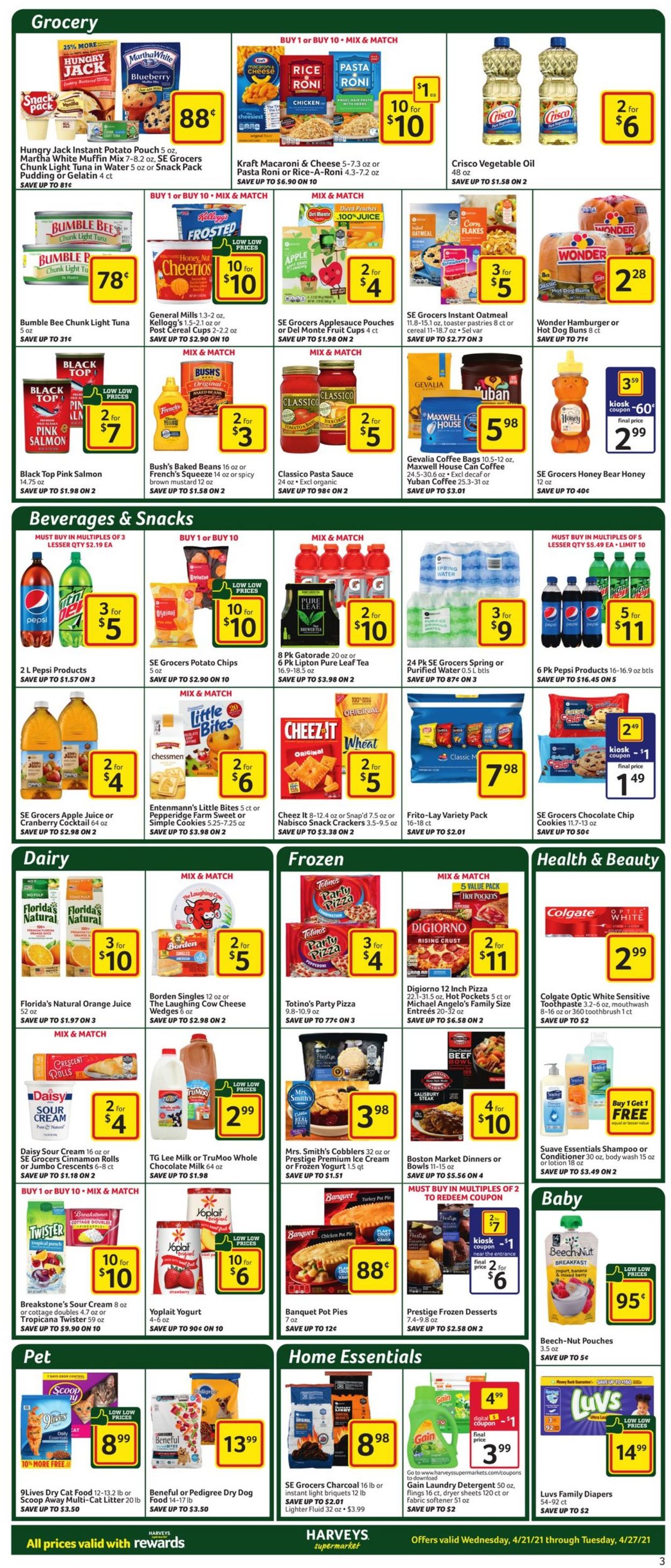 Catalogue Harveys Supermarket from 04/21/2021