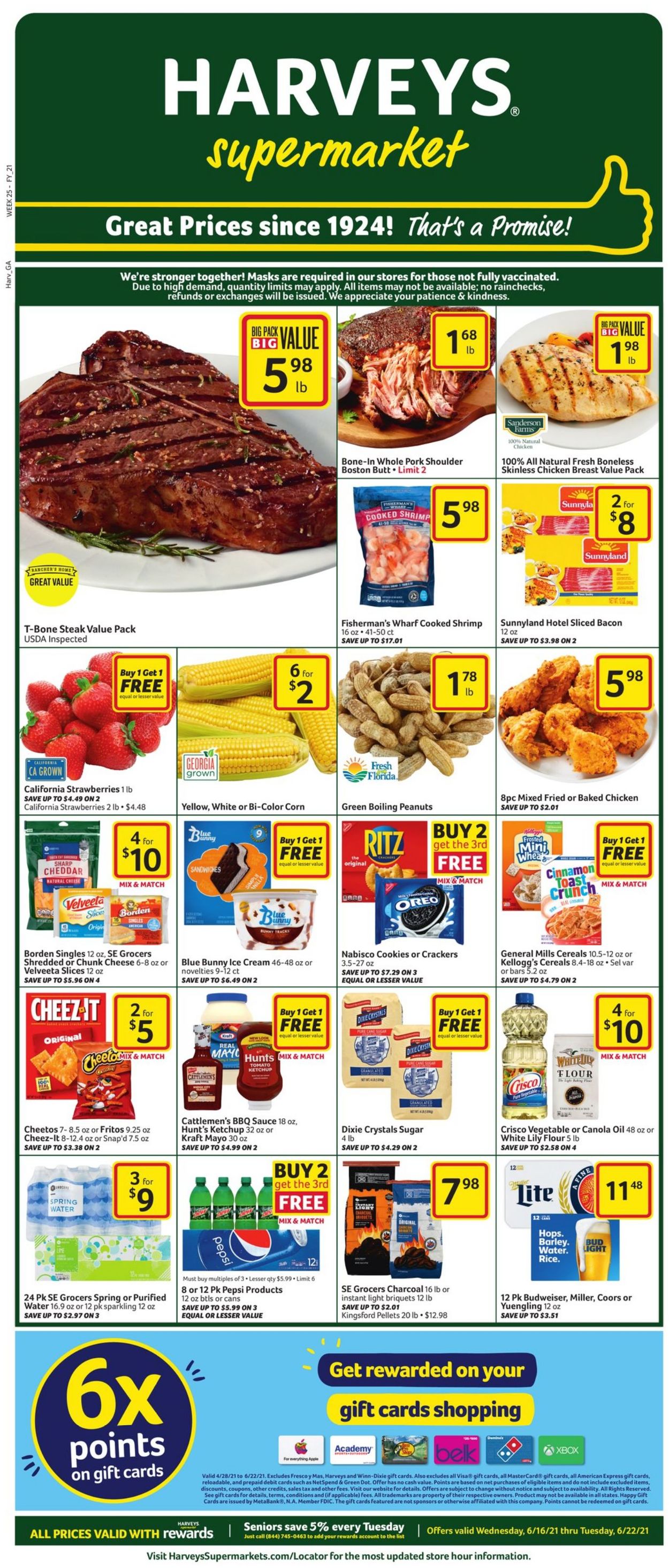 Catalogue Harveys Supermarket from 06/16/2021