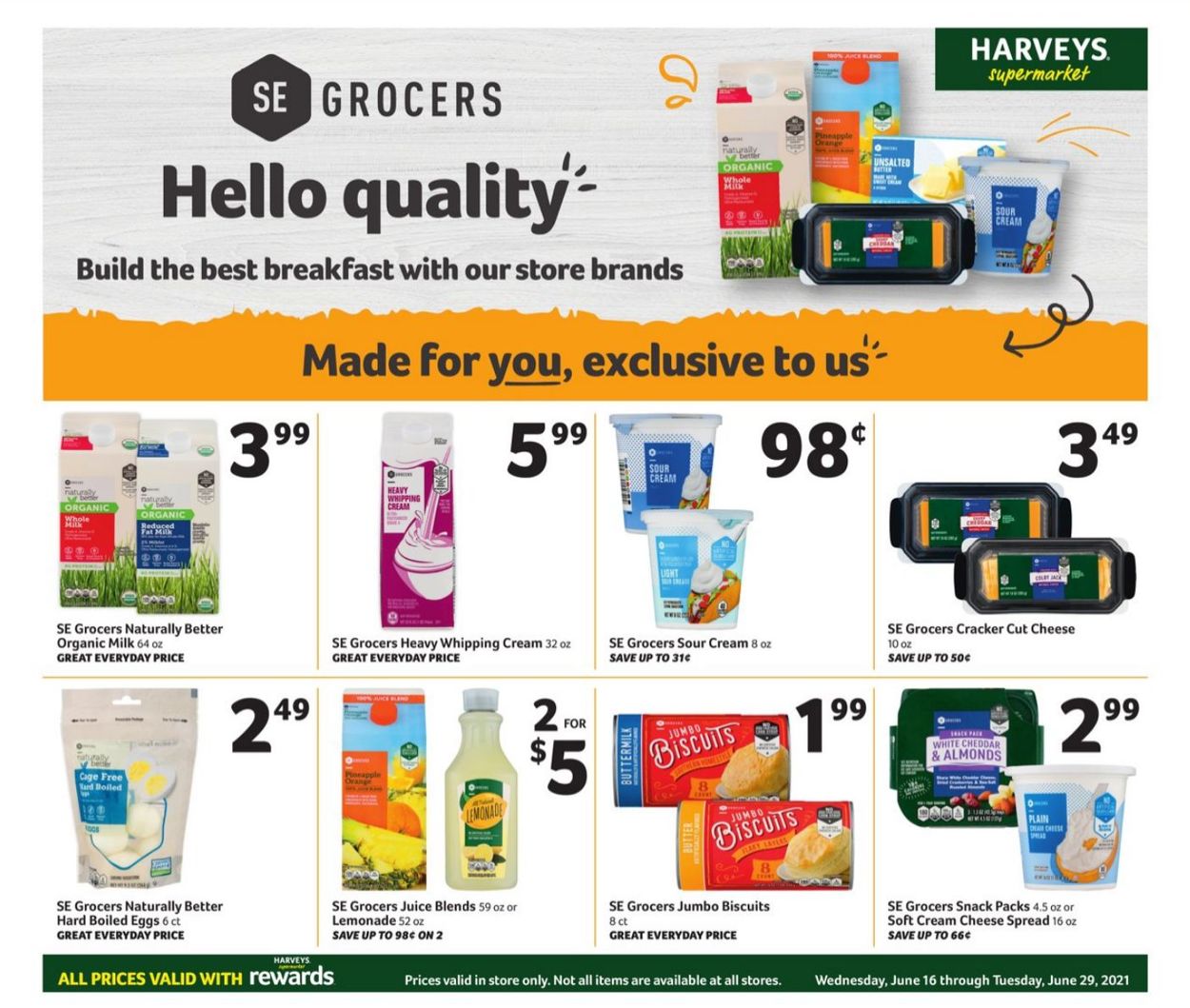 Catalogue Harveys Supermarket from 06/16/2021