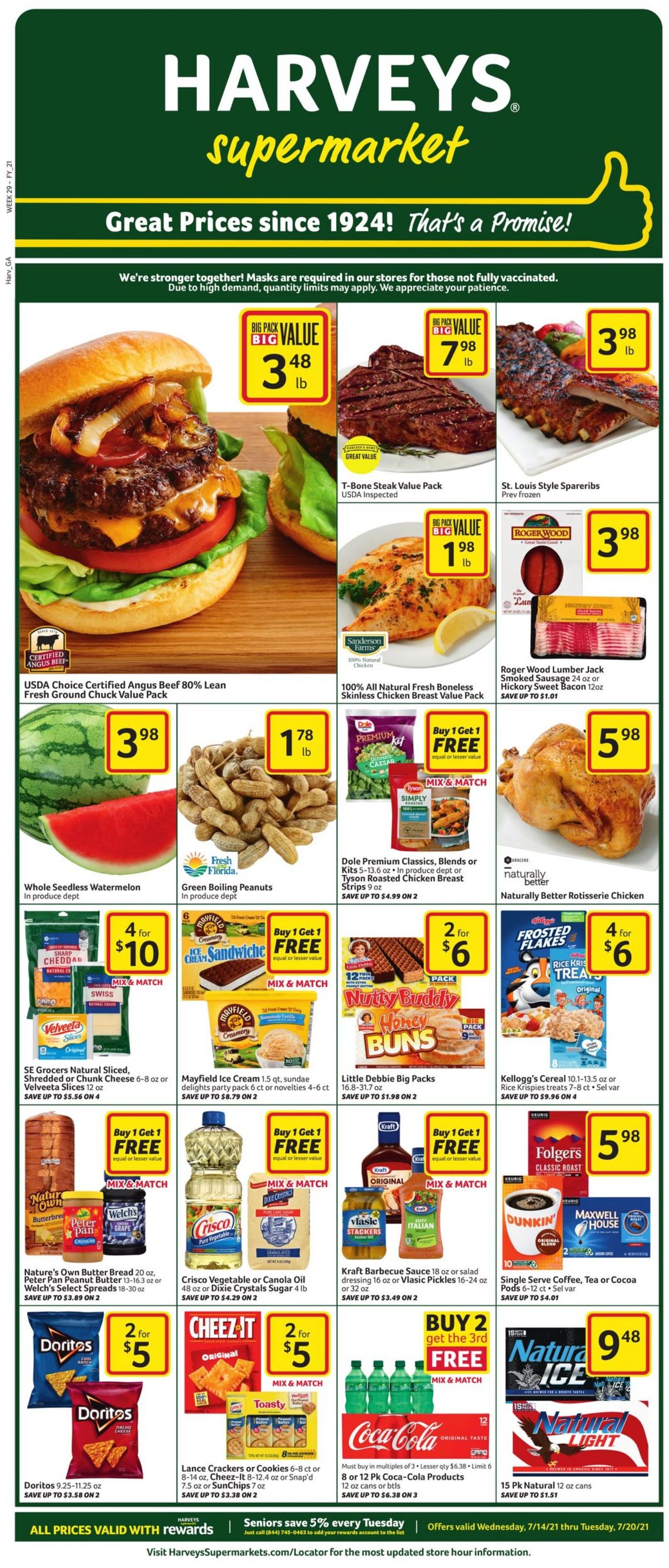 Catalogue Harveys Supermarket from 07/14/2021